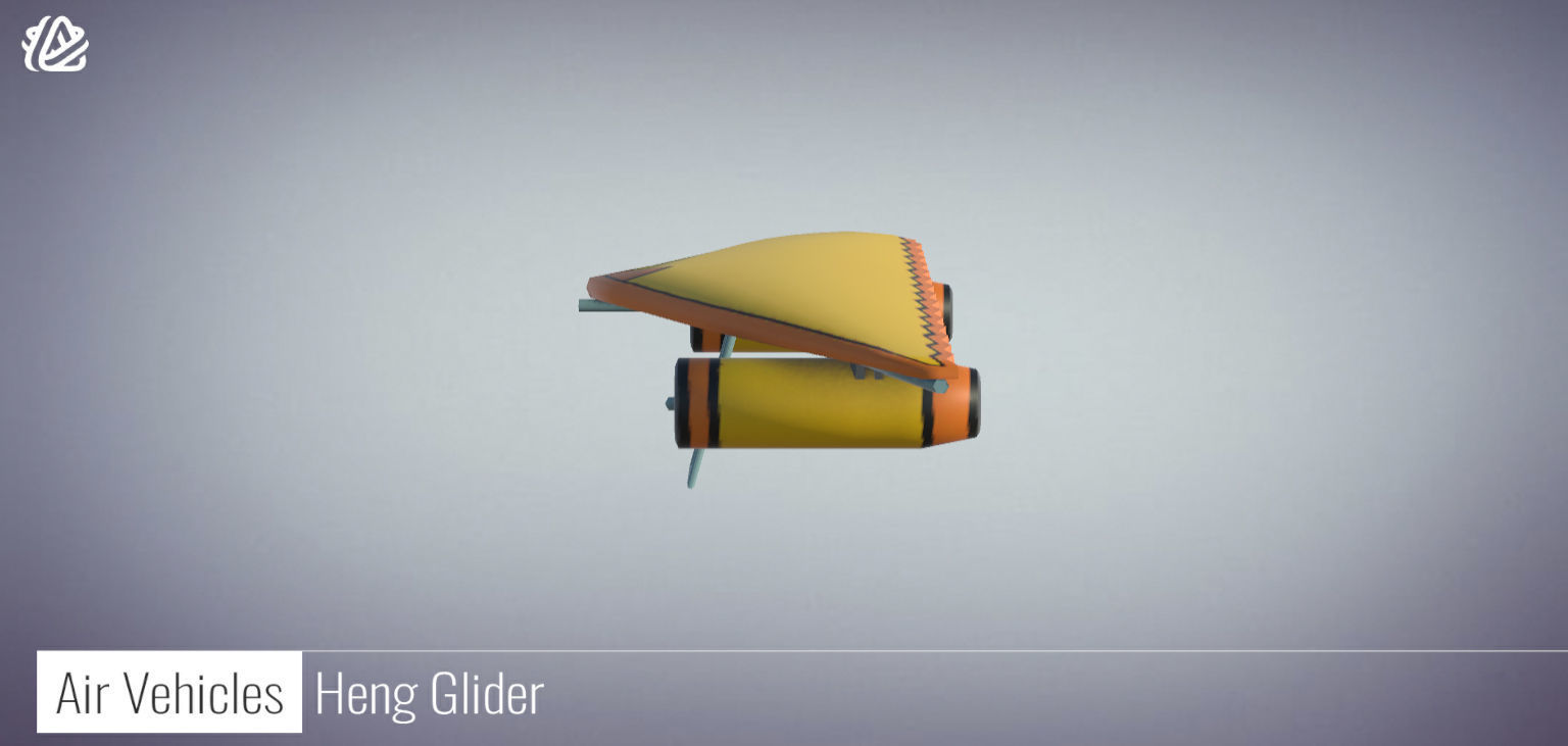 3D Hang Glider - Air Vehicles Aircraft Low-poly 3D model_3