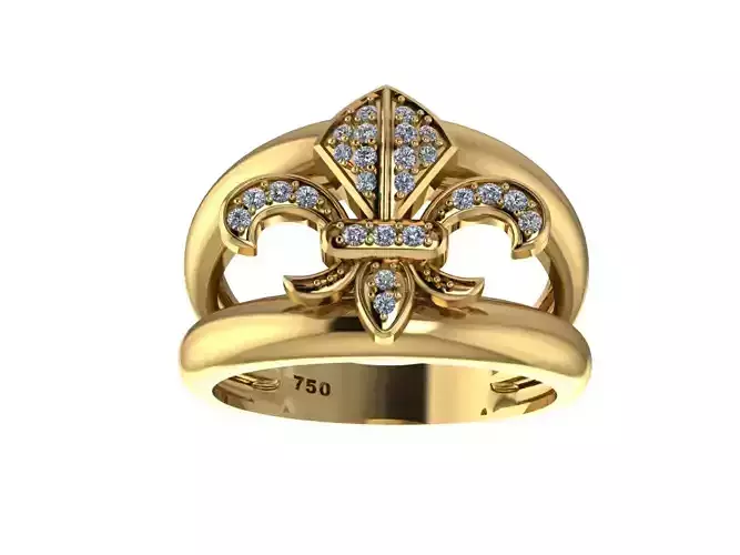 lotus flower ring 3D print model