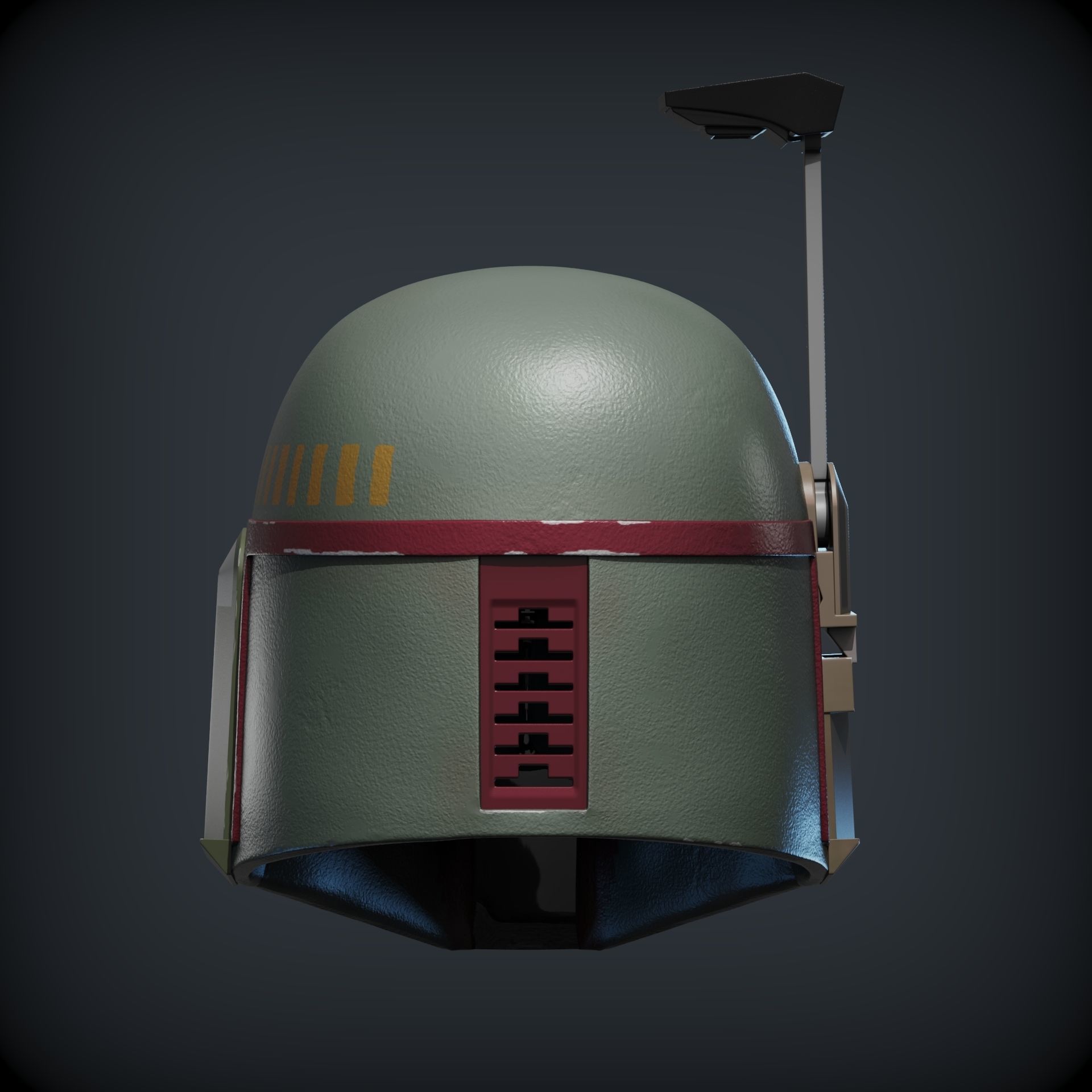 BOBA FETT HELMET 1to1 scale  3D print model_5