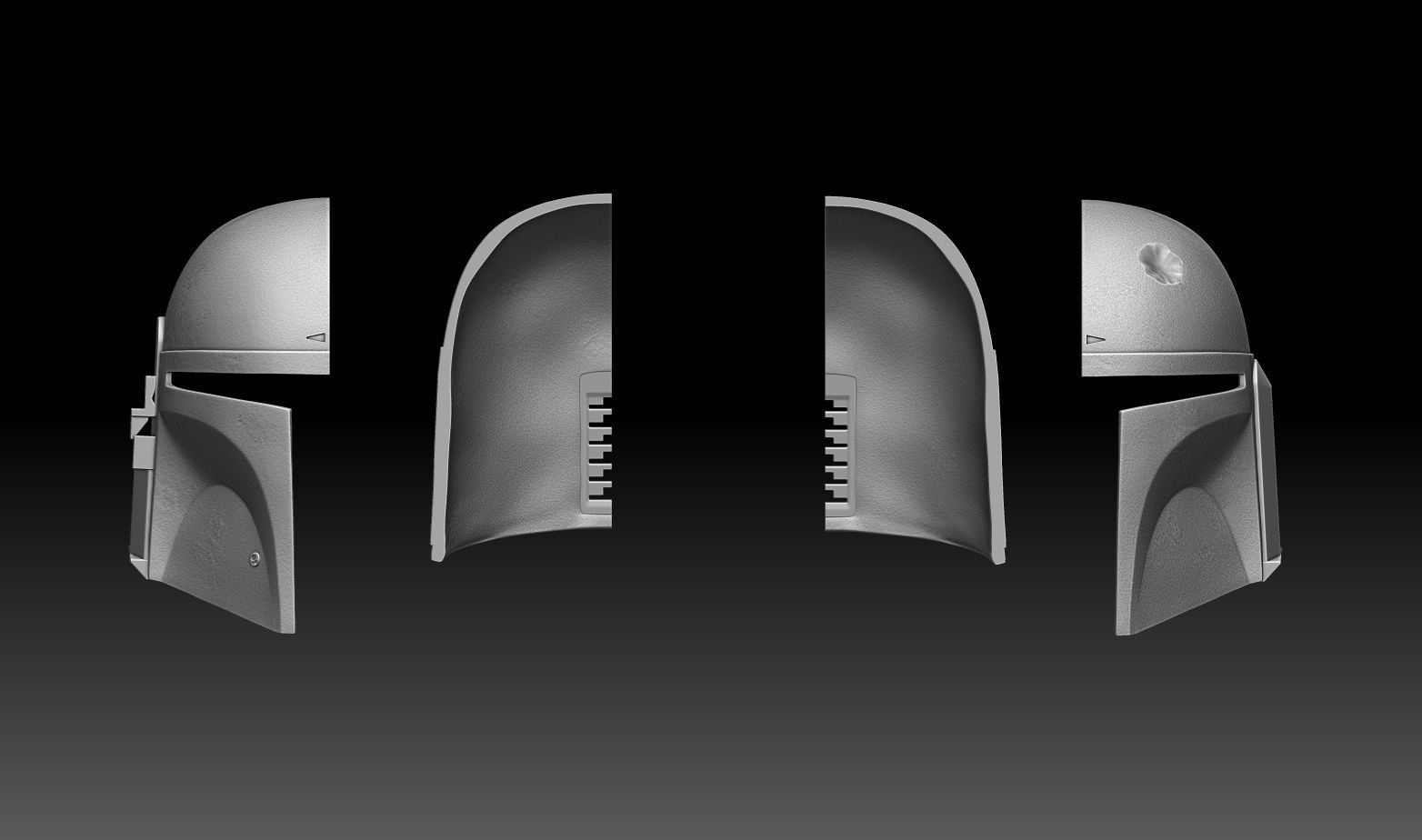BOBA FETT HELMET 1to1 scale  3D print model_16
