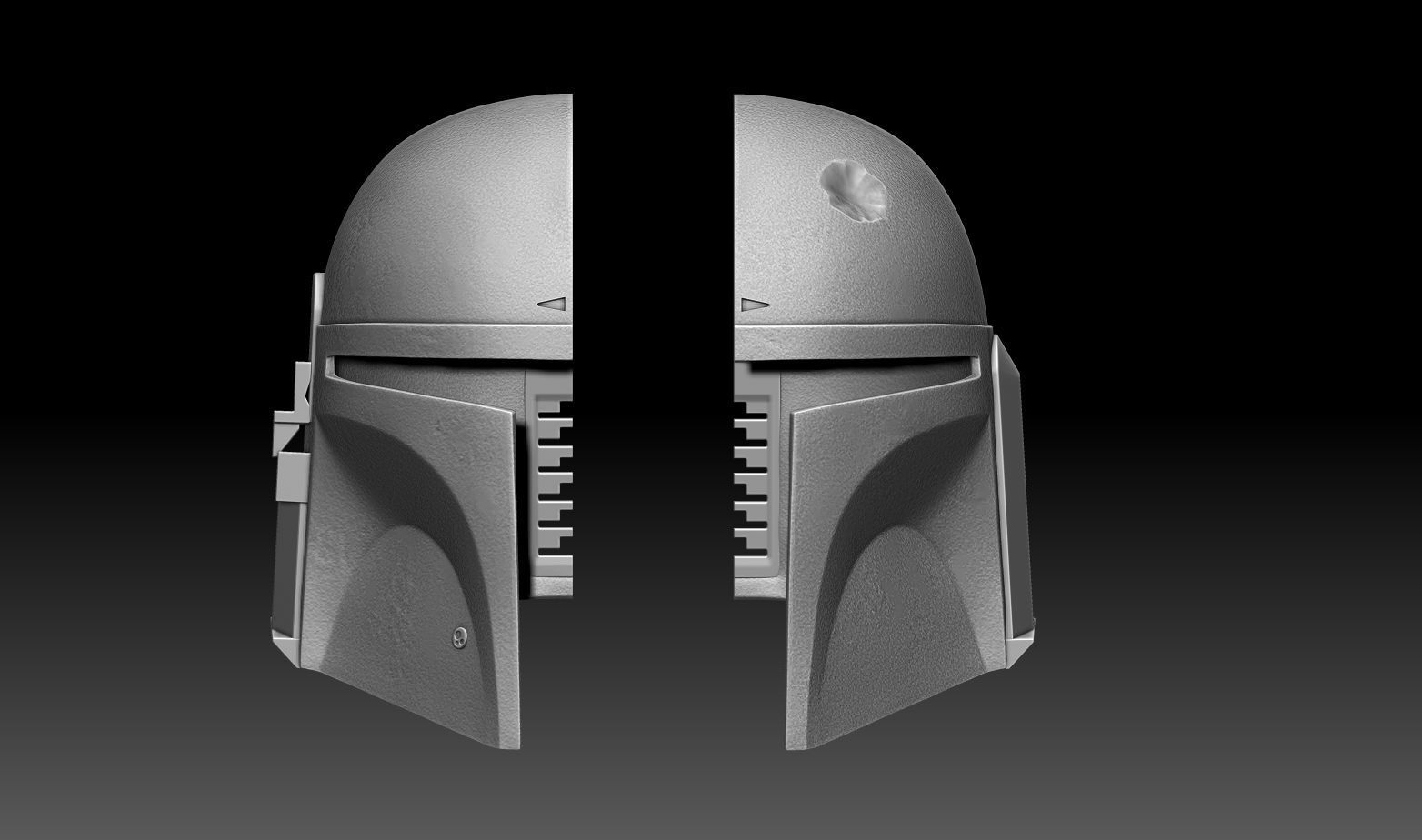 BOBA FETT HELMET 1to1 scale  3D print model_15
