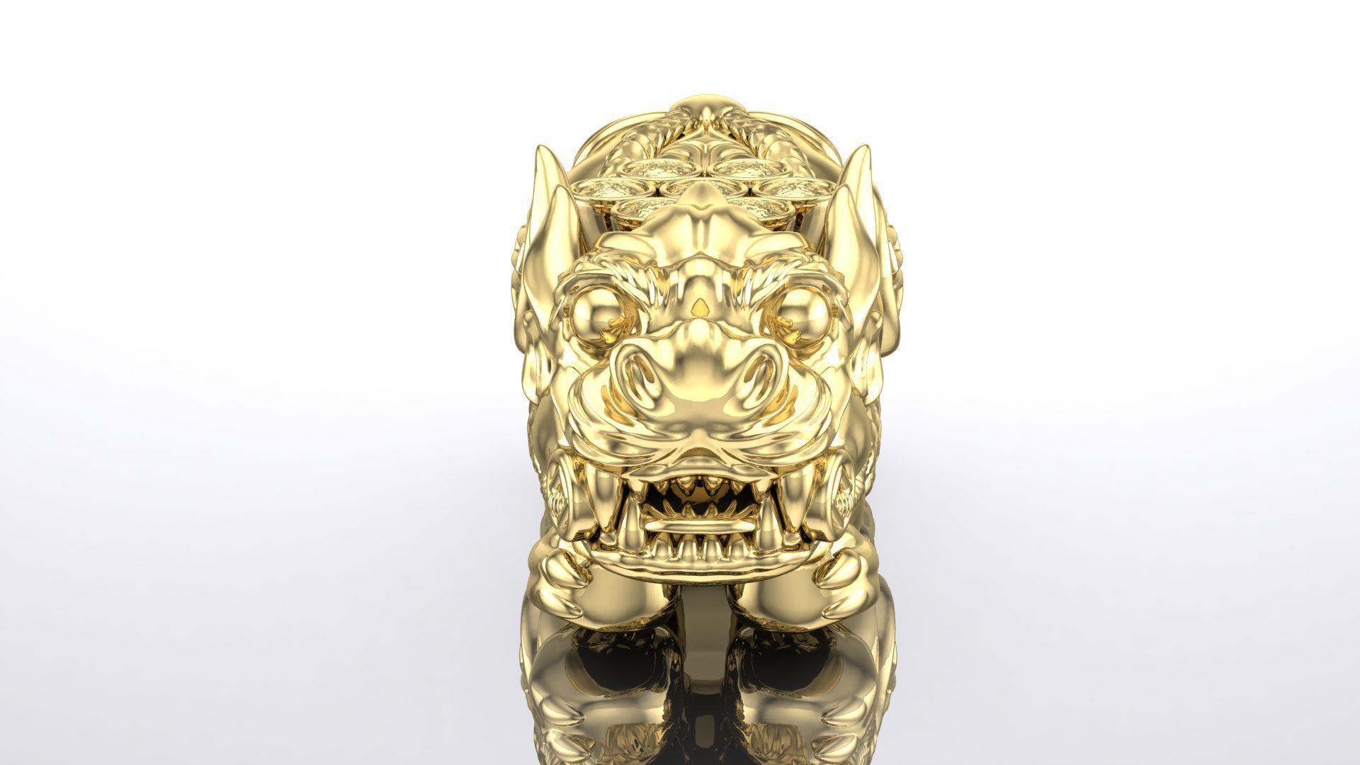 chinese dragon statue 3D print model_6