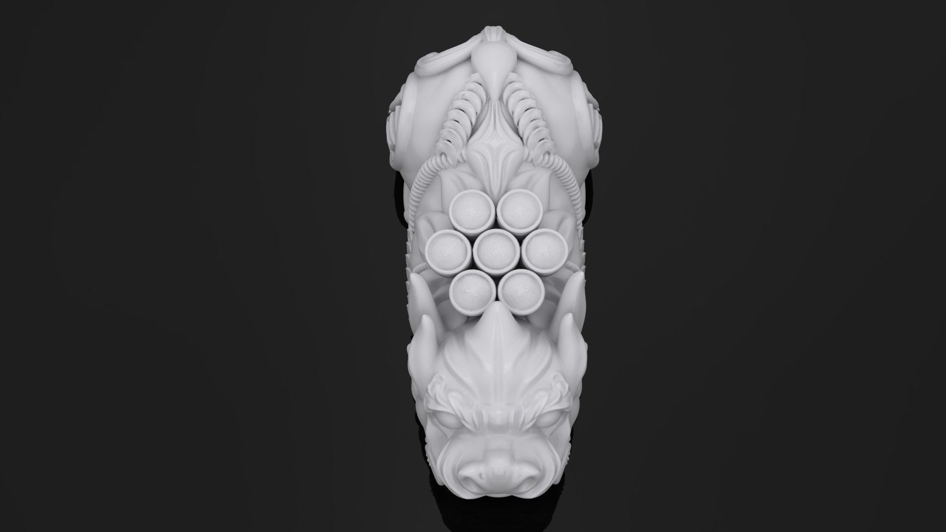chinese dragon statue 3D print model_4