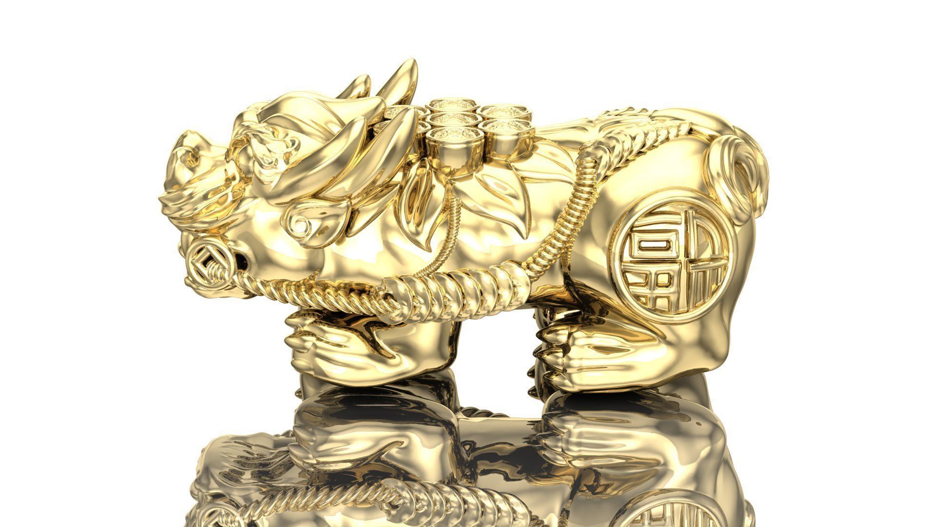 chinese dragon statue 3D print model_8