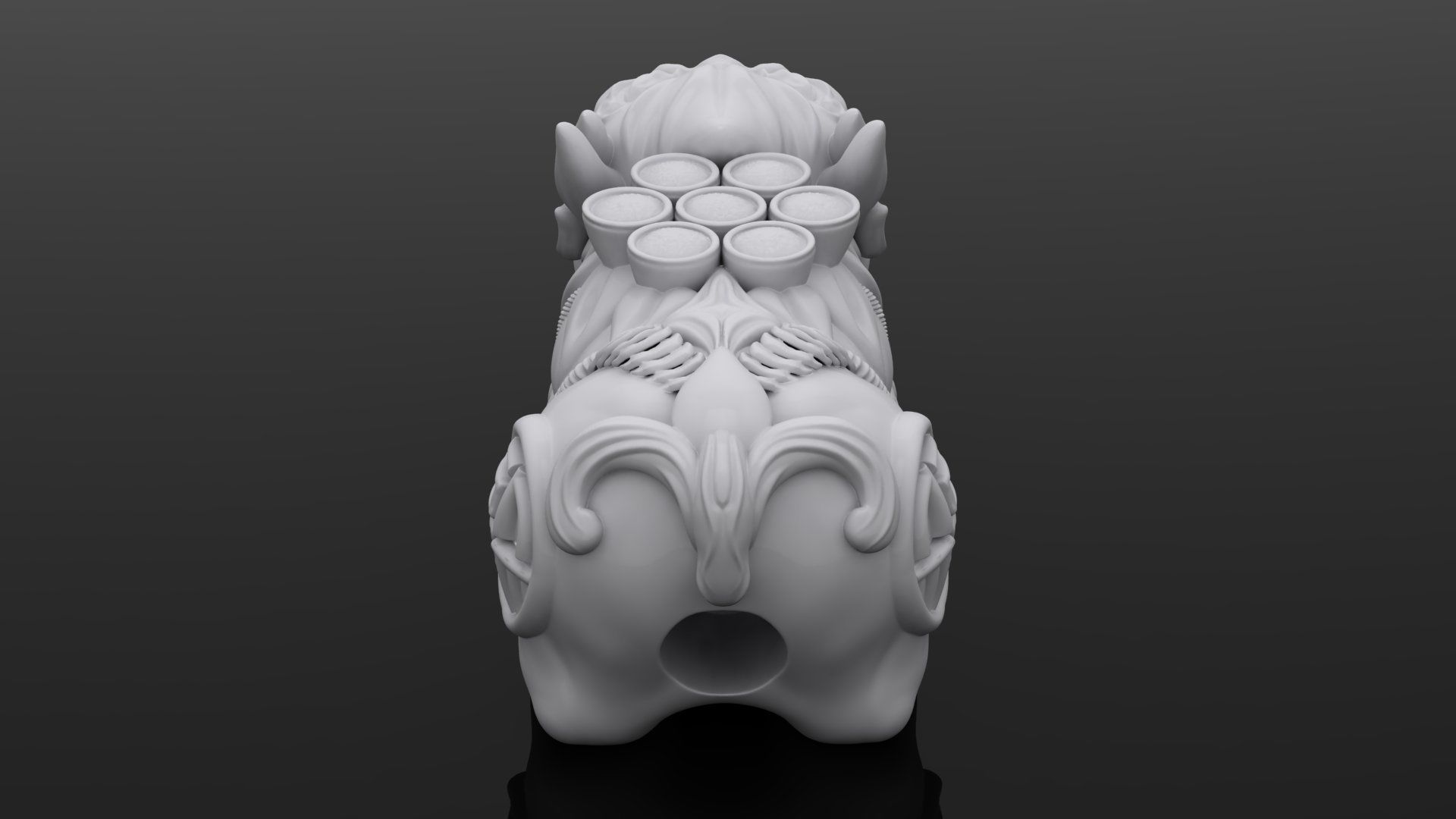 chinese dragon statue 3D print model_3