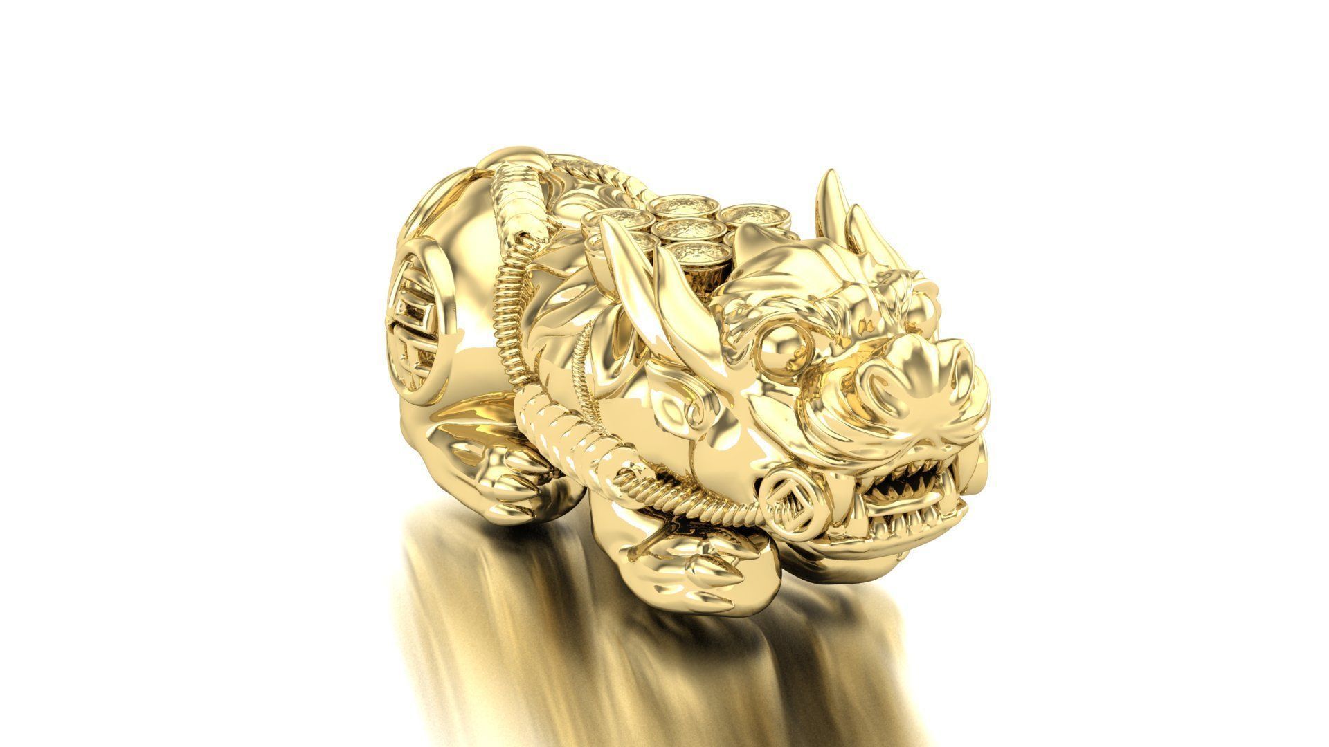 chinese dragon statue 3D print model_7