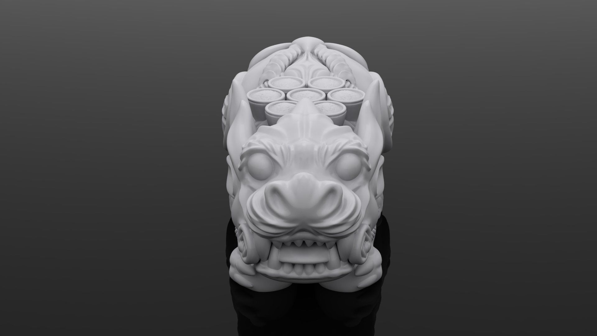 chinese dragon statue 3D print model_2