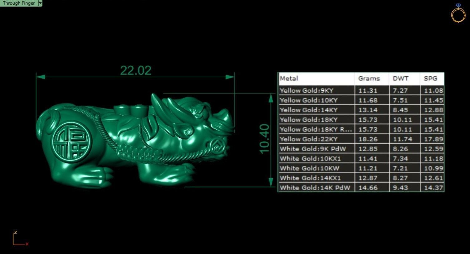 chinese dragon statue 3D print model_11