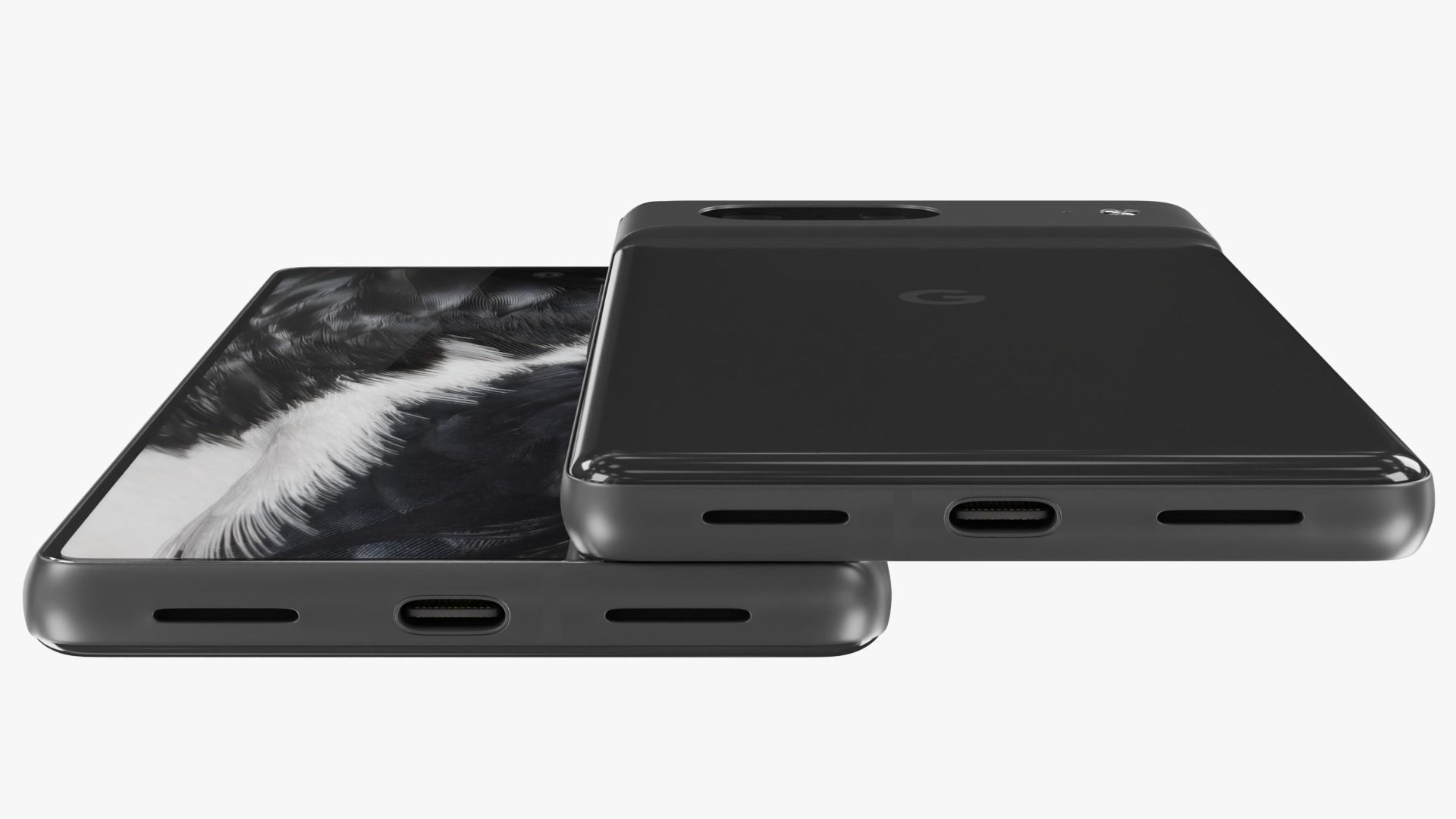 Google Pixel 7 Obsidian Low-poly 3D model_7