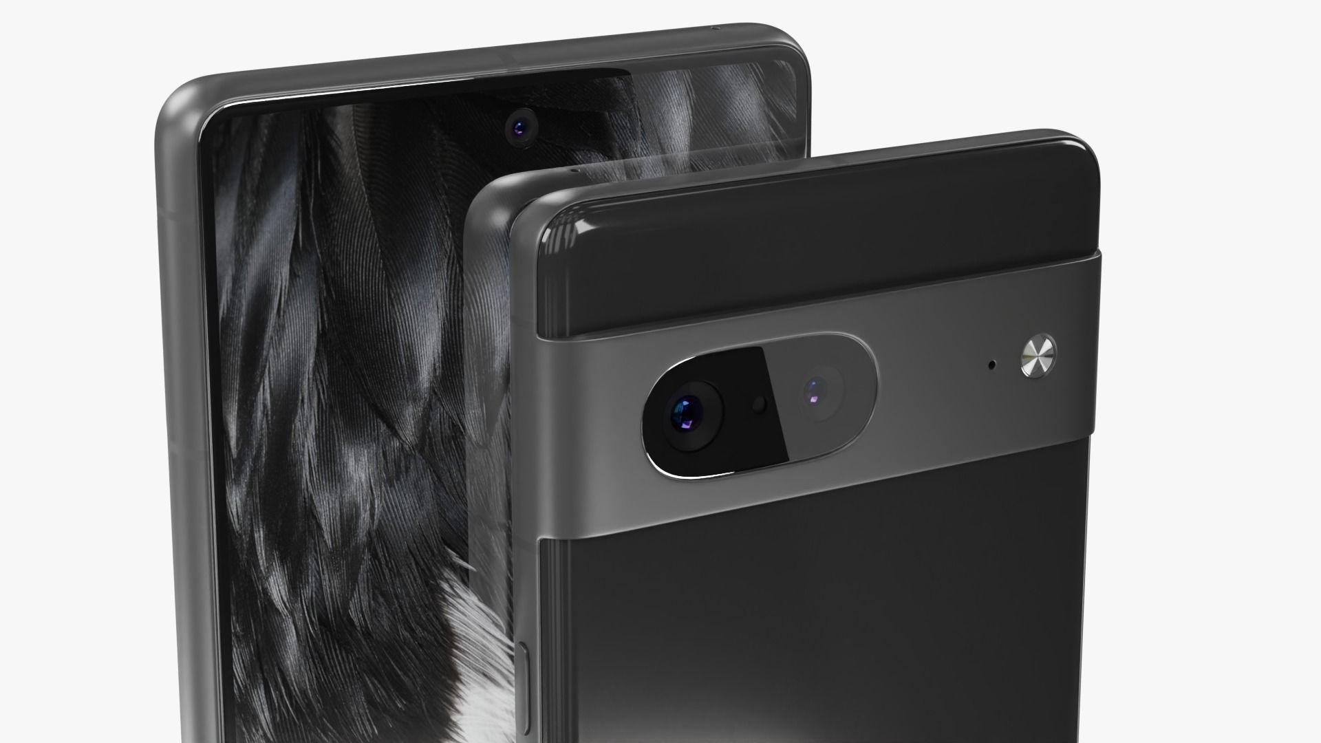 Google Pixel 7 Obsidian Low-poly 3D model_8