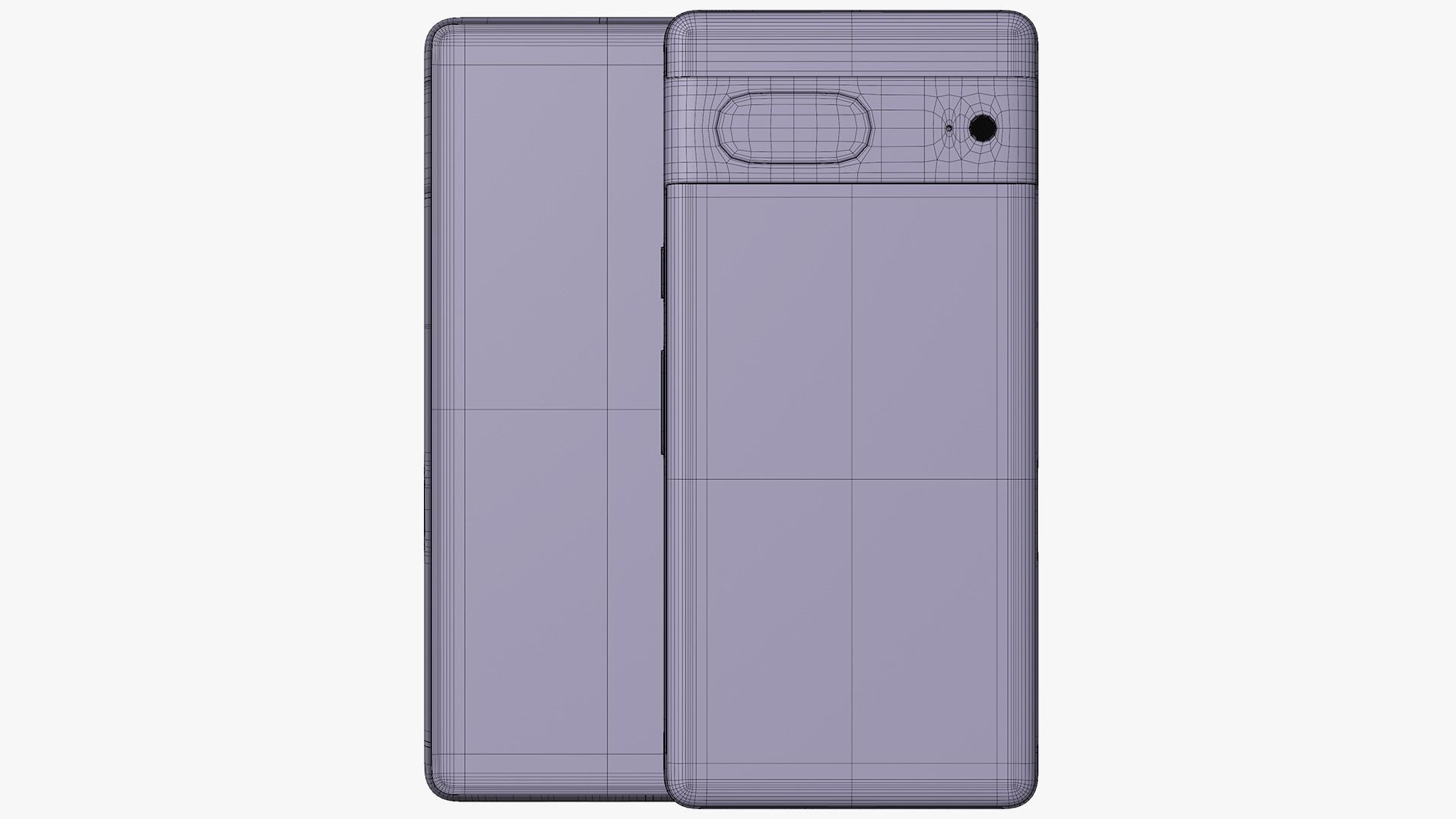 Google Pixel 7 Obsidian Low-poly 3D model_12