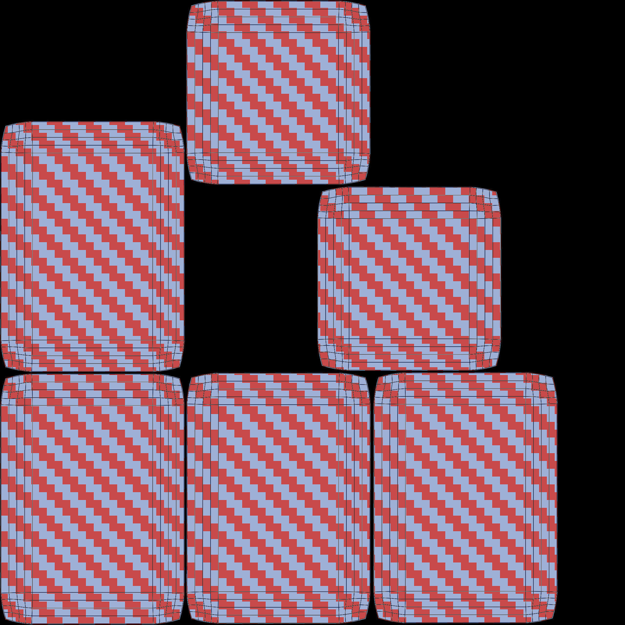 Carbon Stool 3D Model AR VR PBR Low-poly 3D model_12