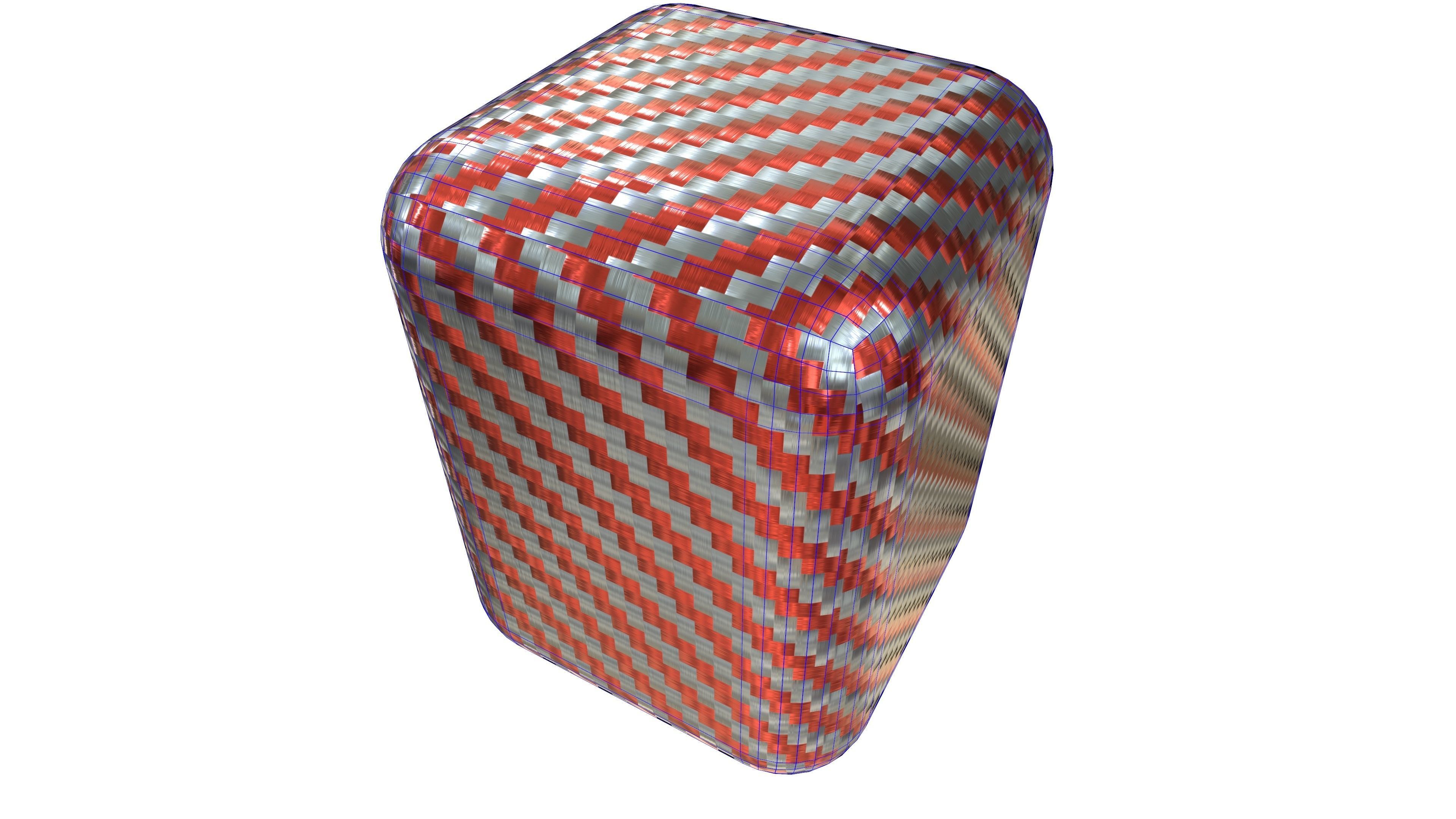 Carbon Stool 3D Model AR VR PBR Low-poly 3D model_11