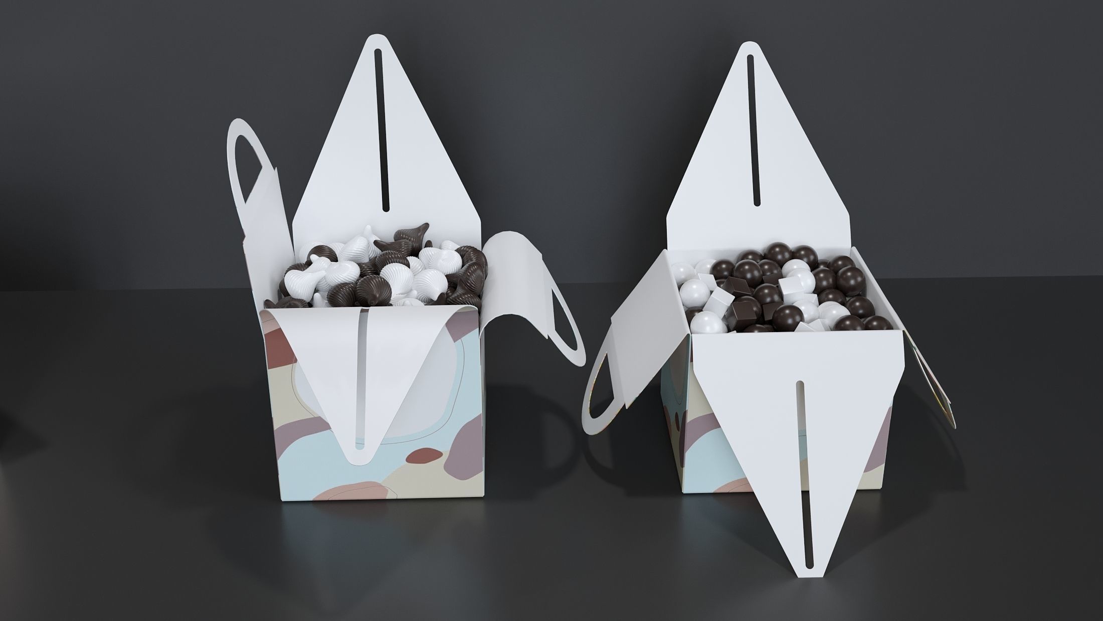 Candy box Low-poly 3D model_4