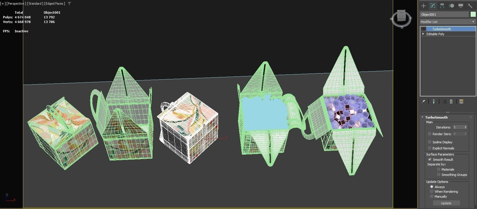 Candy box Low-poly 3D model_17