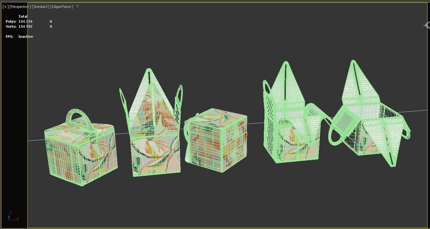 Candy box Low-poly 3D model_15
