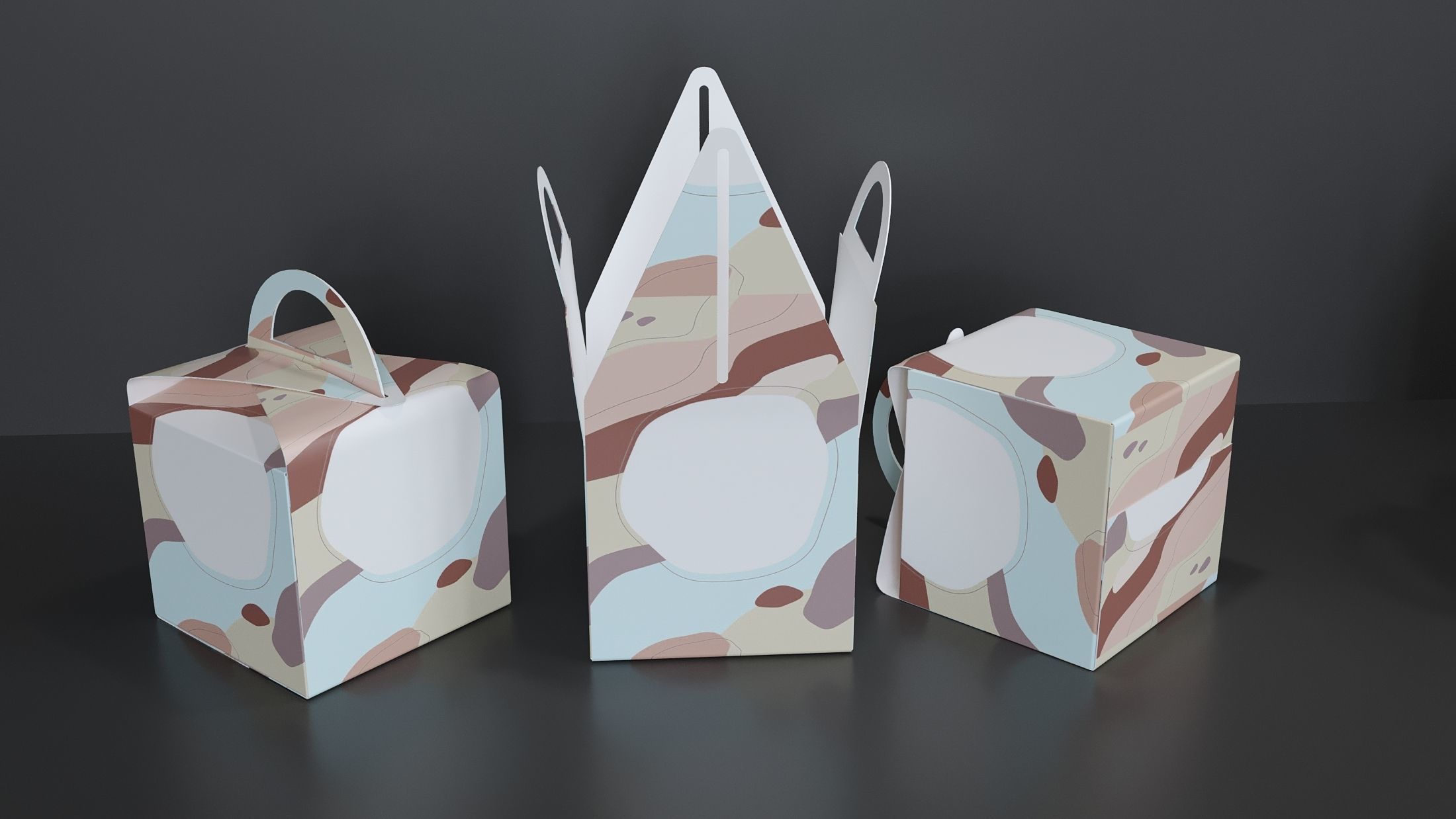 Candy box Low-poly 3D model_1