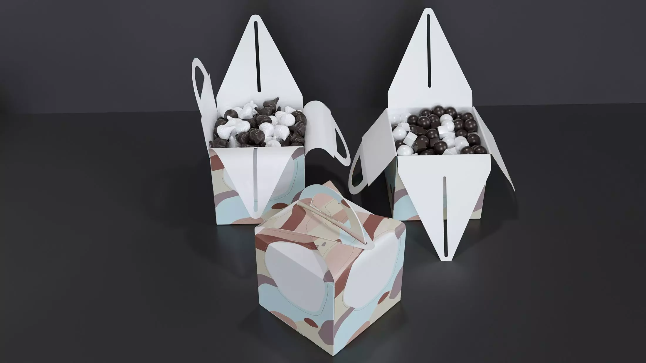 Candy box Low-poly 3D model_0