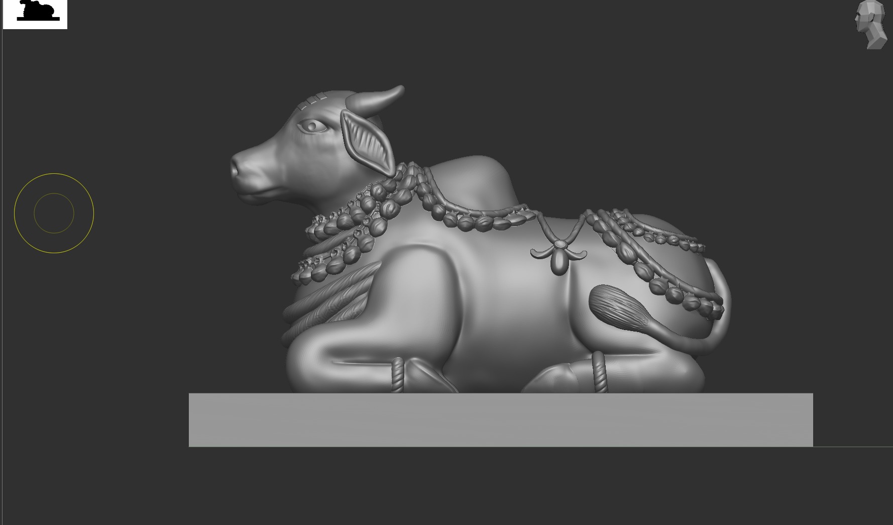 Nandi ji  3D print model_14