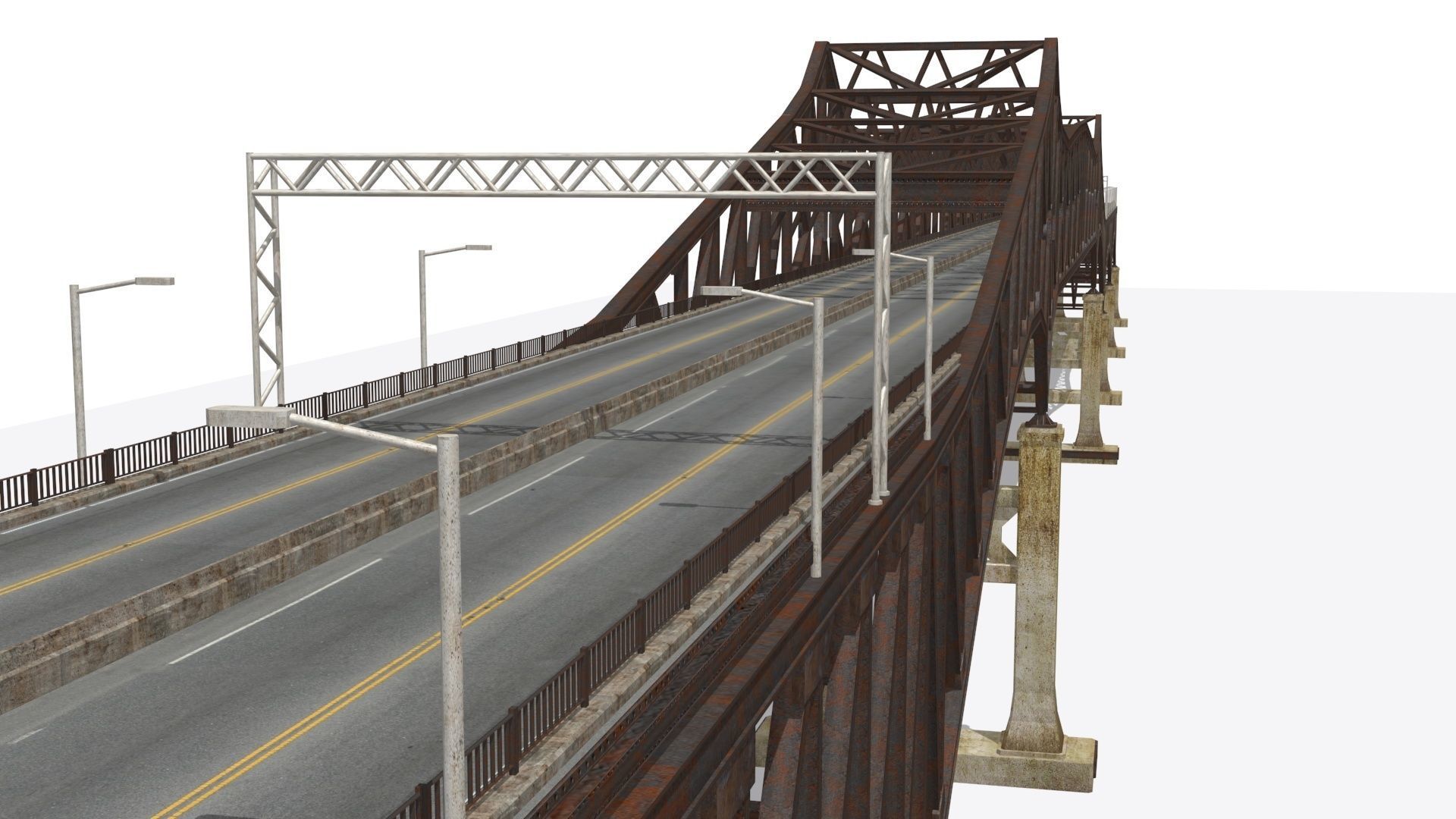 Pulaski Bridge Low-poly 3D model_5