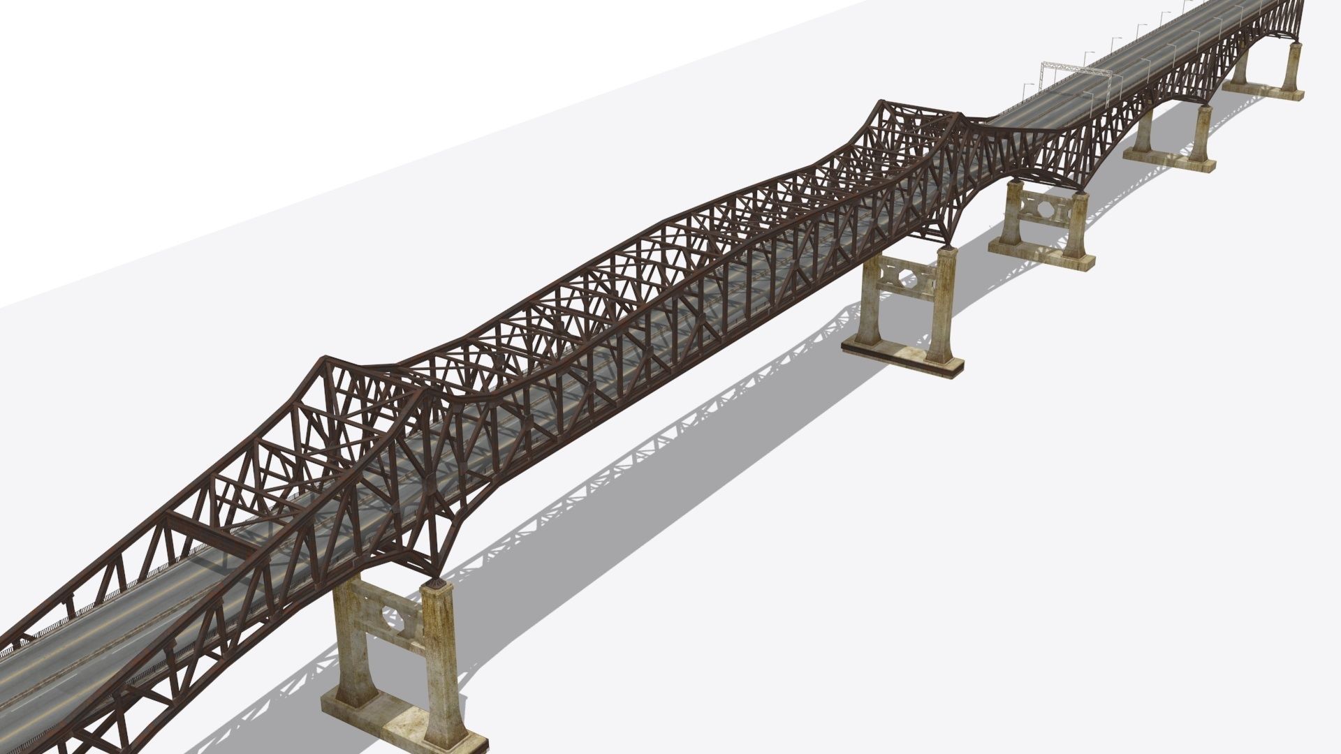 Pulaski Bridge Low-poly 3D model_2