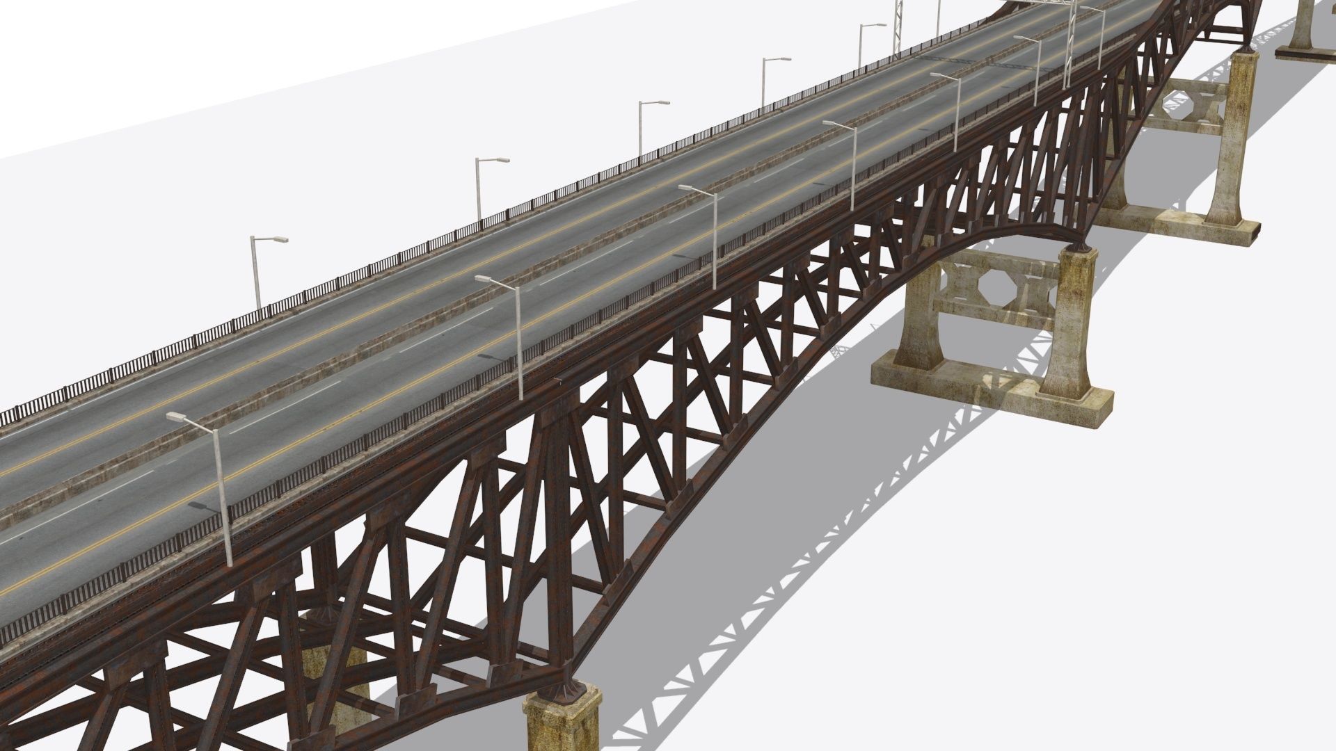 Pulaski Bridge Low-poly 3D model_4
