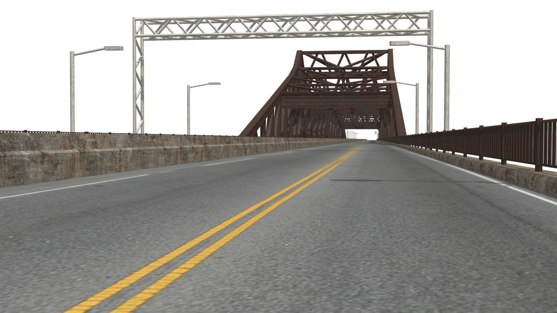 Pulaski Bridge Low-poly 3D model_7