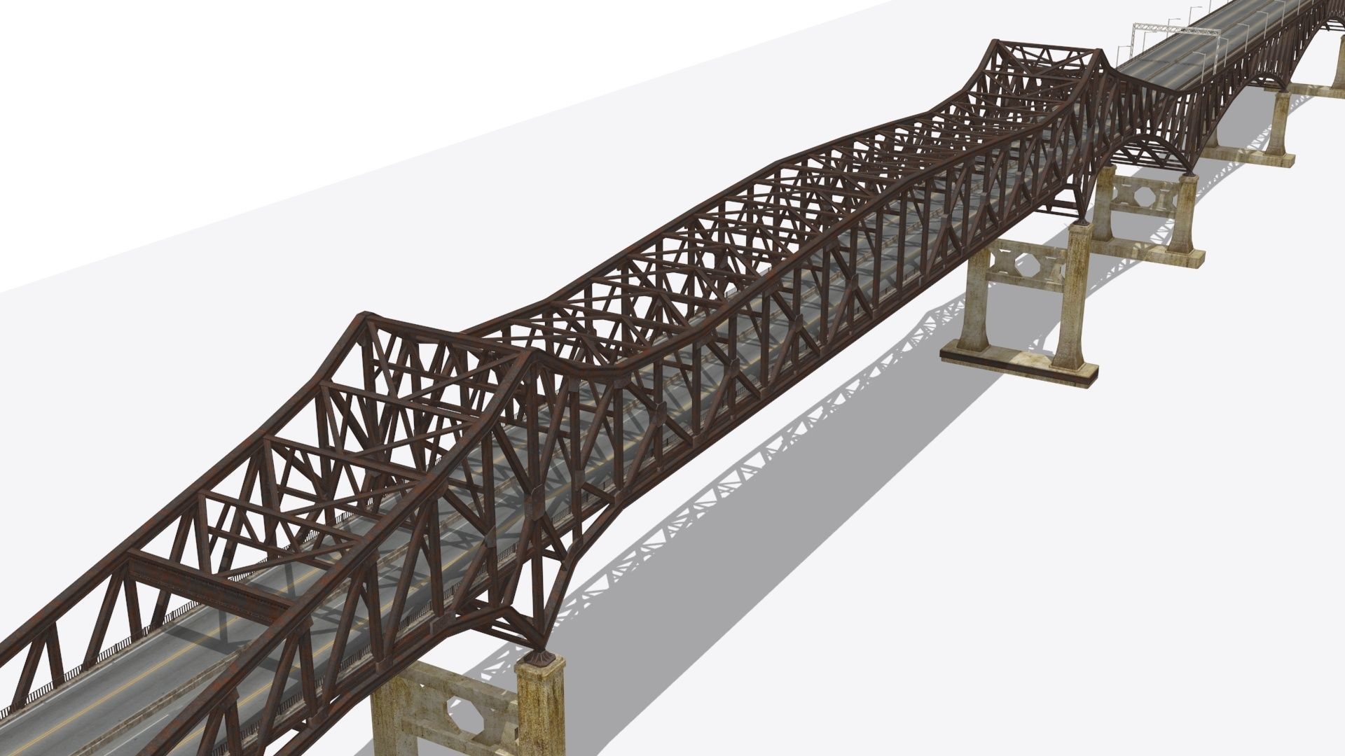 Pulaski Bridge Low-poly 3D model_3