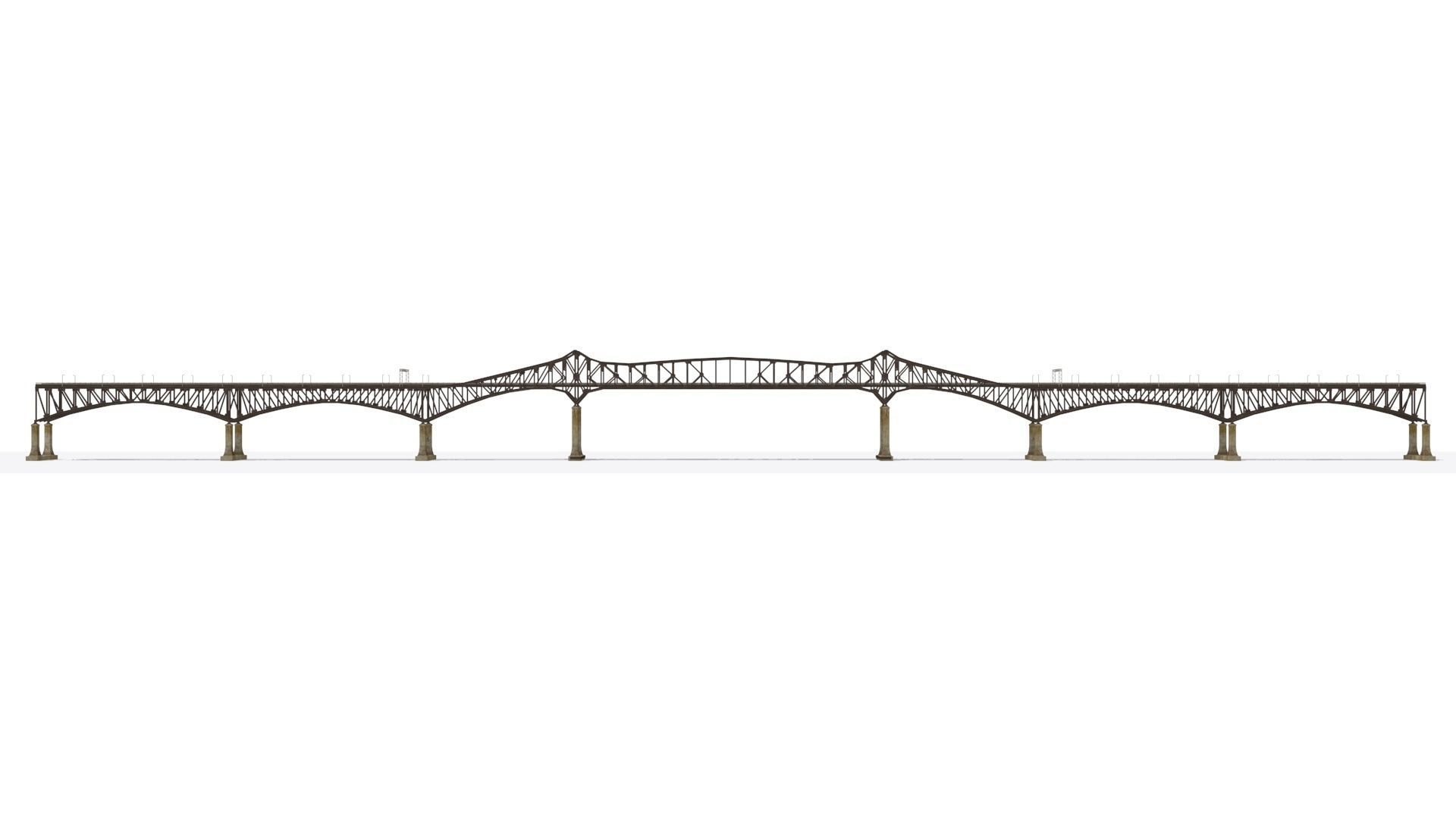 Pulaski Bridge Low-poly 3D model_10