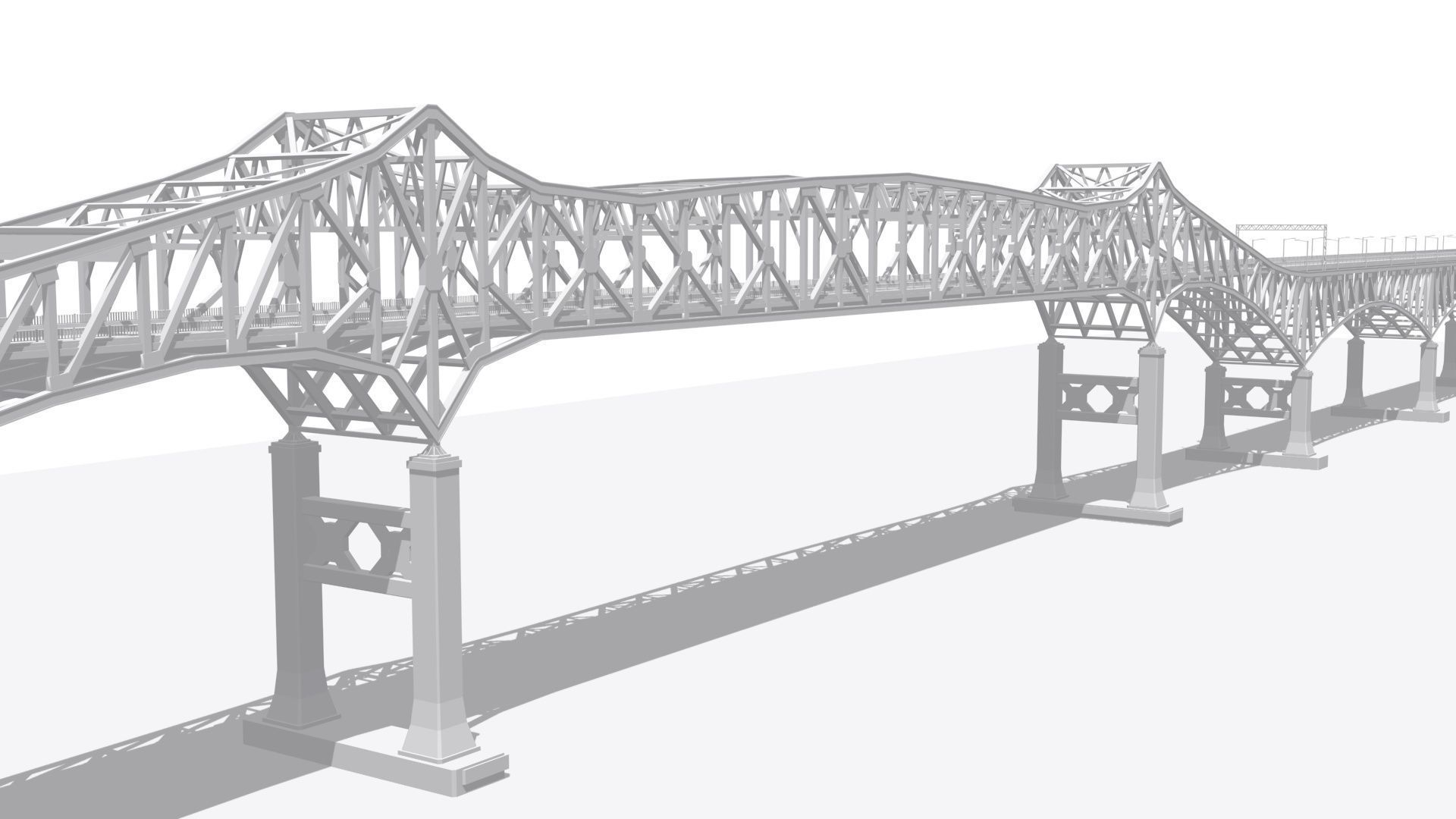 Pulaski Bridge Low-poly 3D model_13