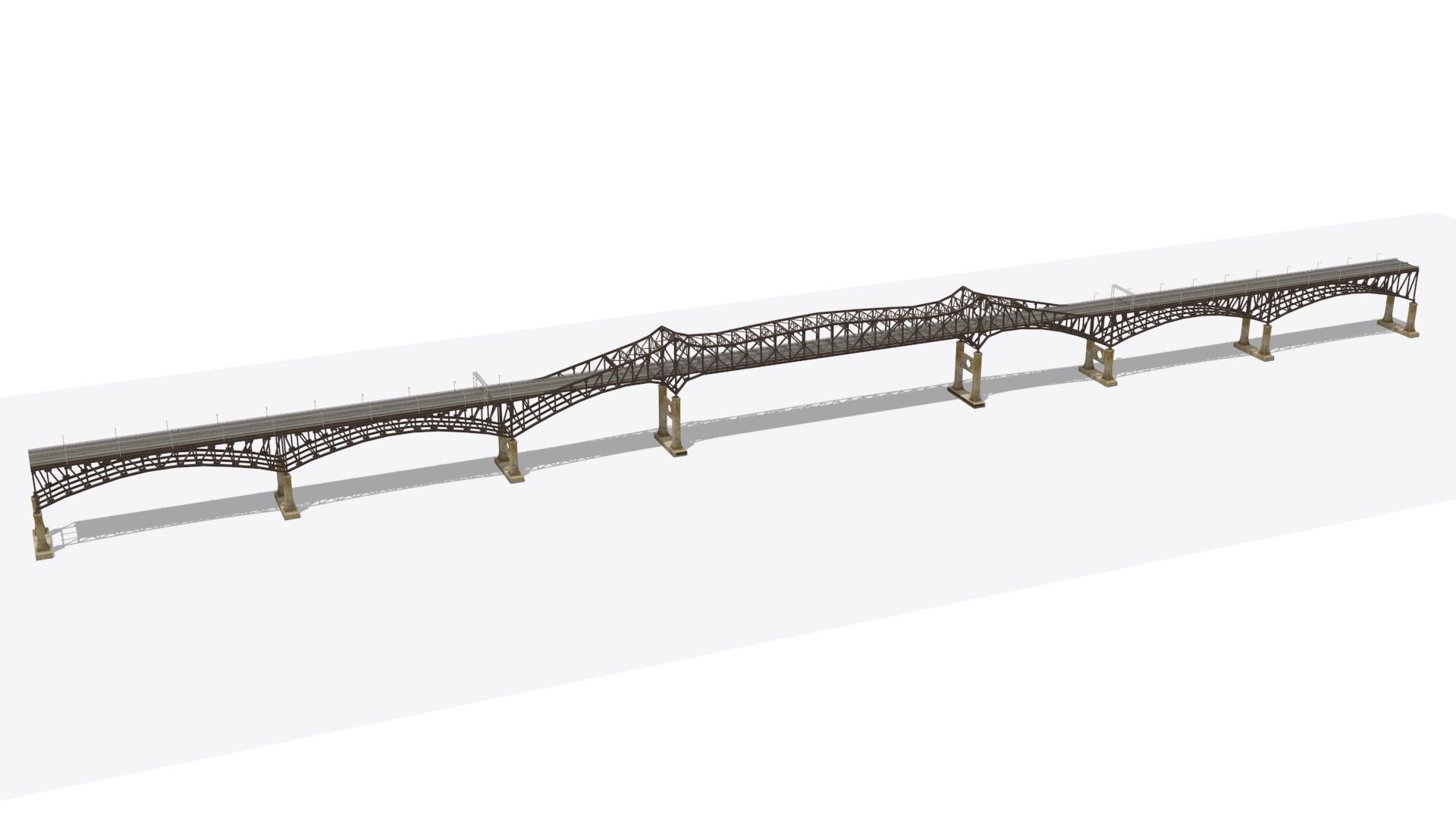 Pulaski Bridge Low-poly 3D model_9