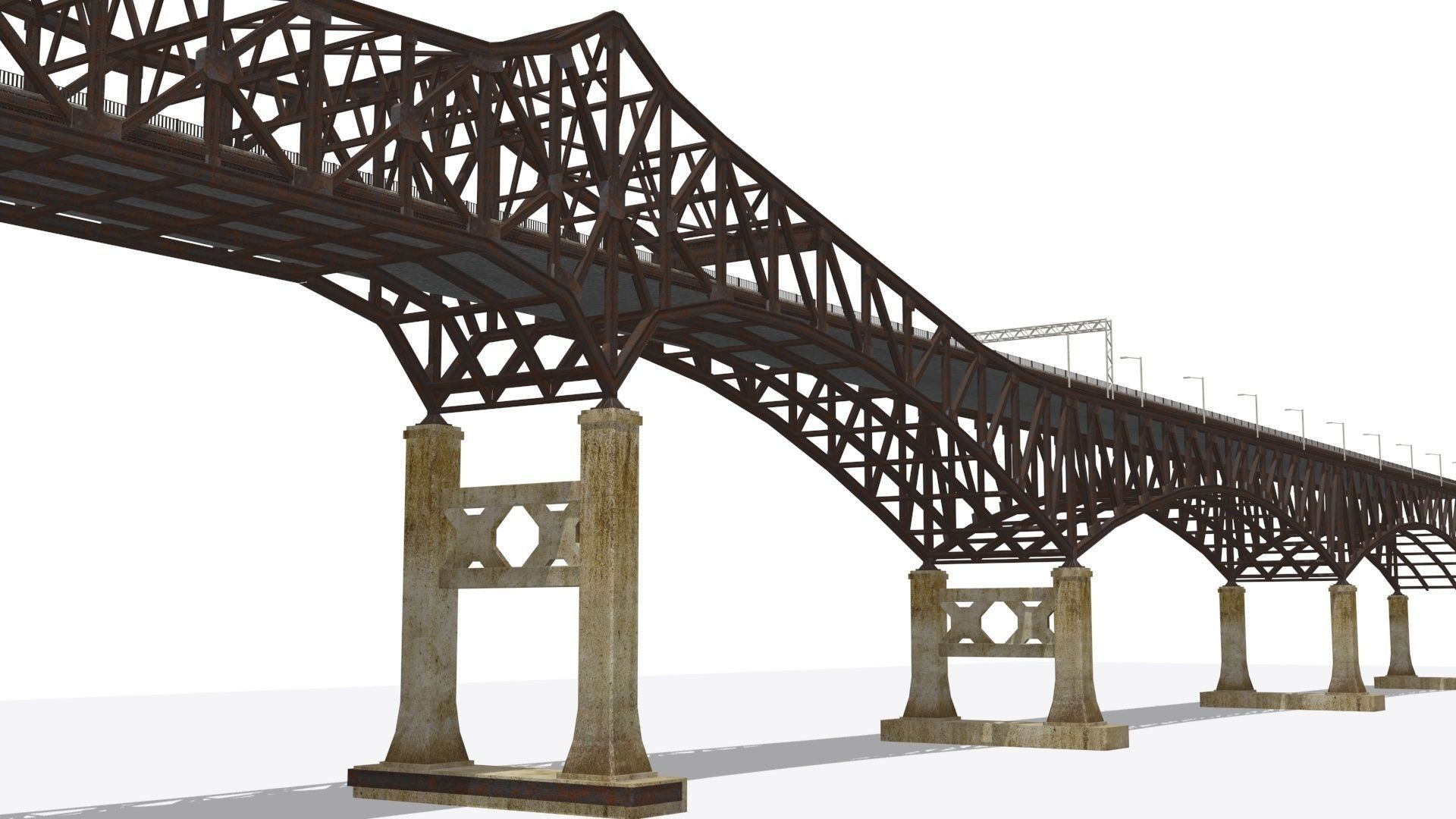 Pulaski Bridge Low-poly 3D model_12