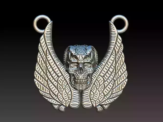 SKULL WINGS PEDANT