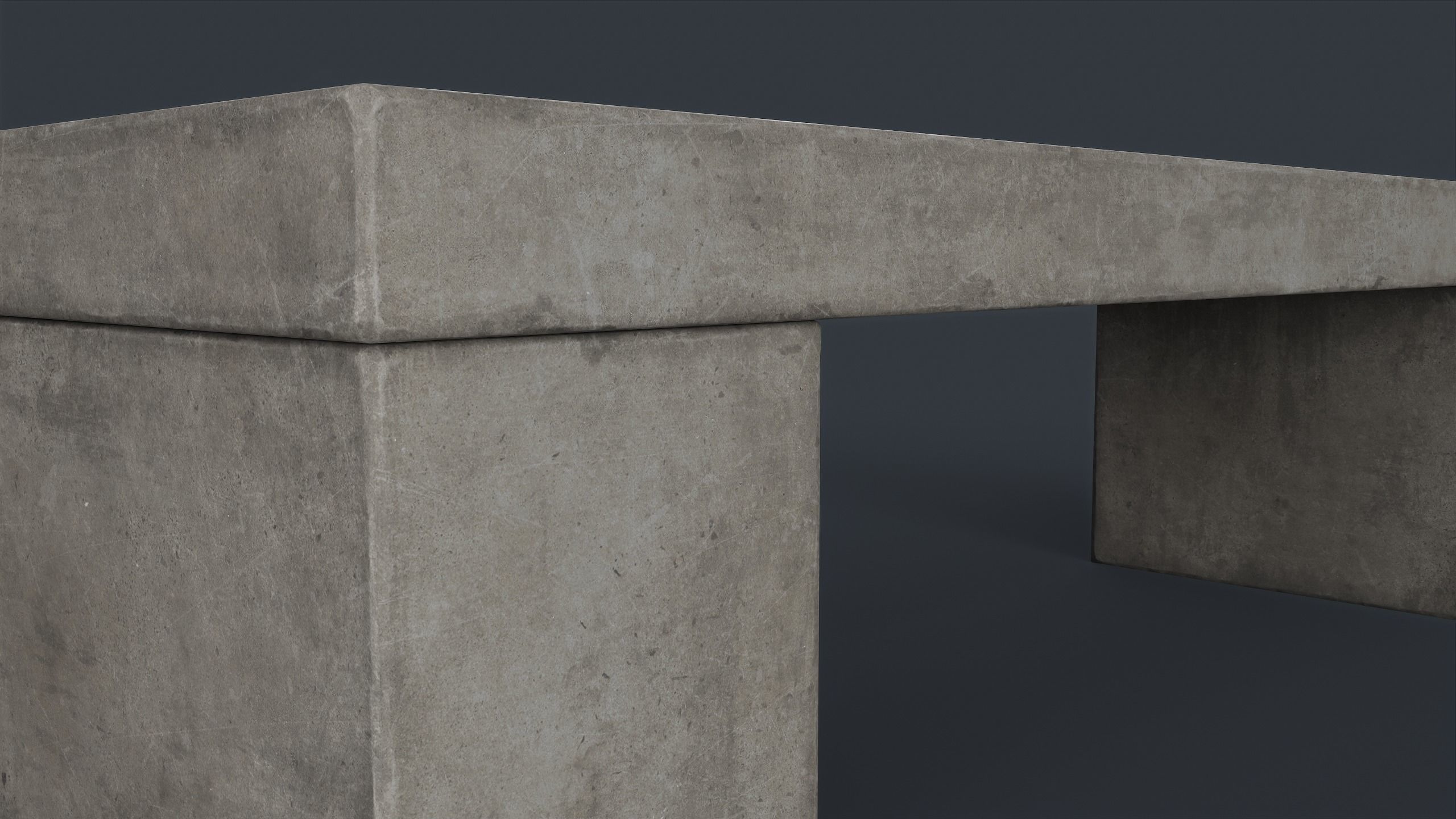 Modern Outdoor Bench 78 PBR Game Ready Low-poly 3D model_13