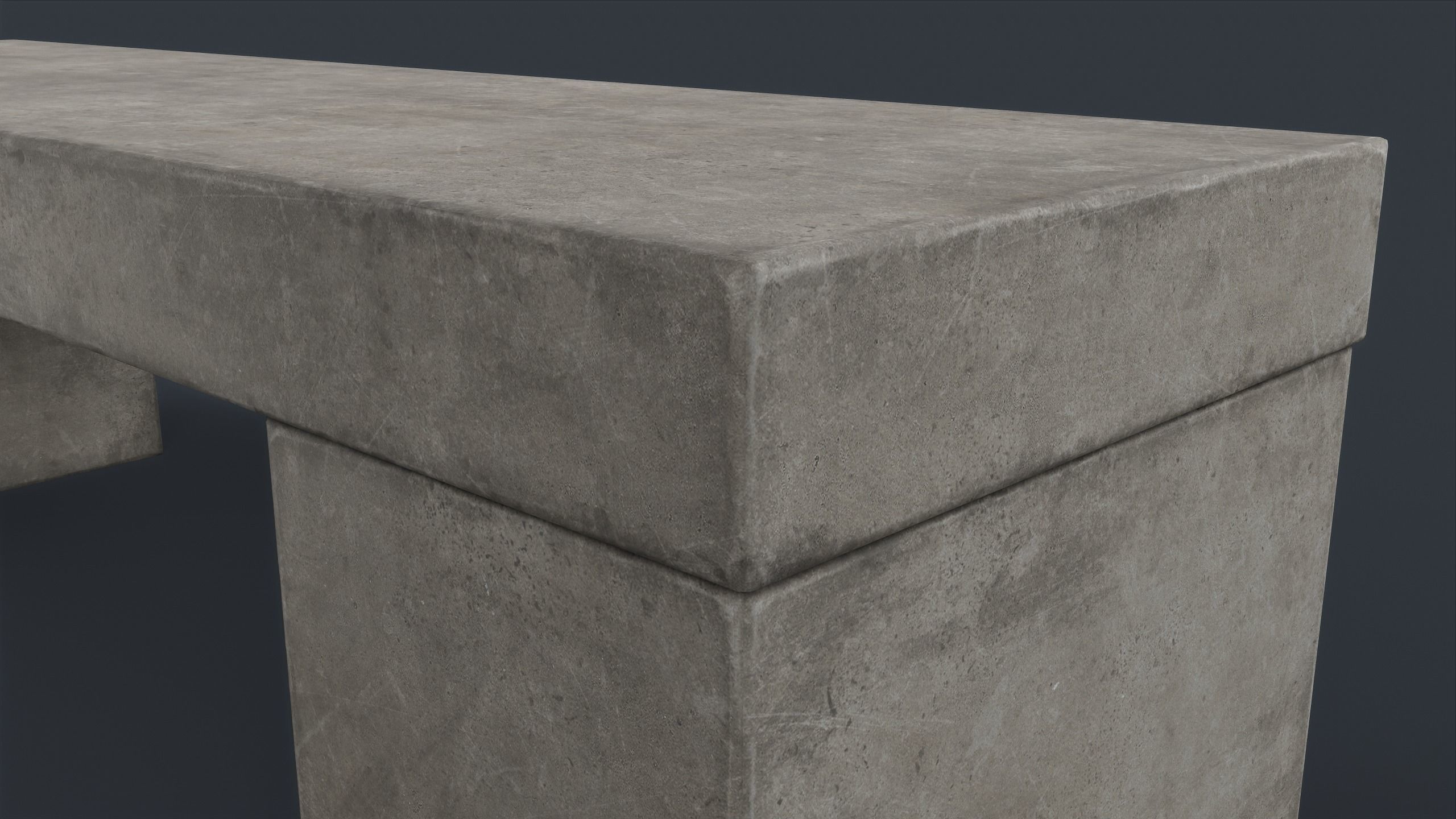 Modern Outdoor Bench 78 PBR Game Ready Low-poly 3D model_15