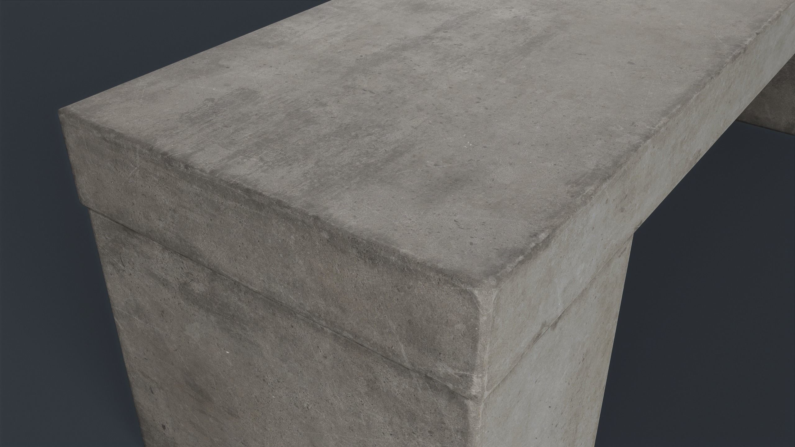 Modern Outdoor Bench 78 PBR Game Ready Low-poly 3D model_14