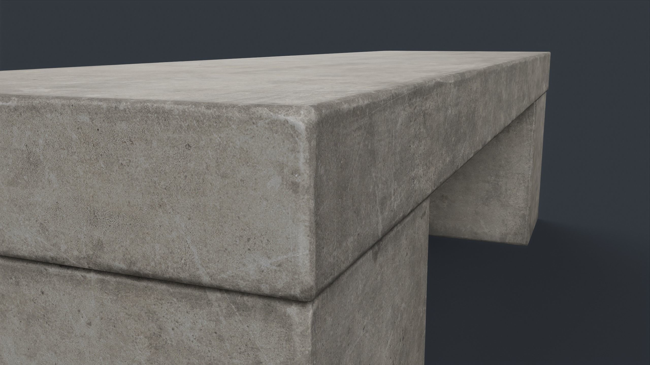 Modern Outdoor Bench 78 PBR Game Ready Low-poly 3D model_19