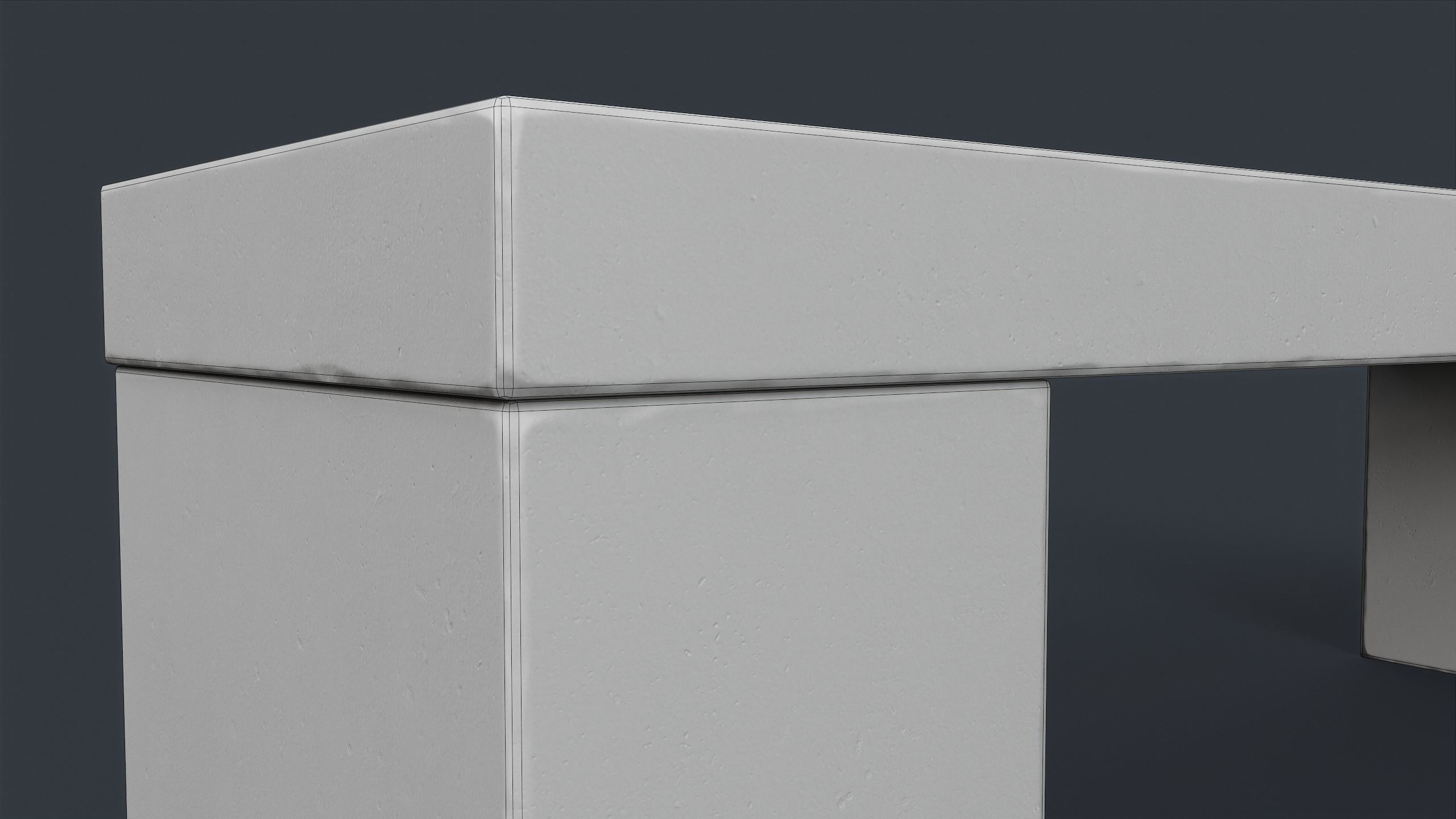 Modern Outdoor Bench 78 PBR Game Ready Low-poly 3D model_22