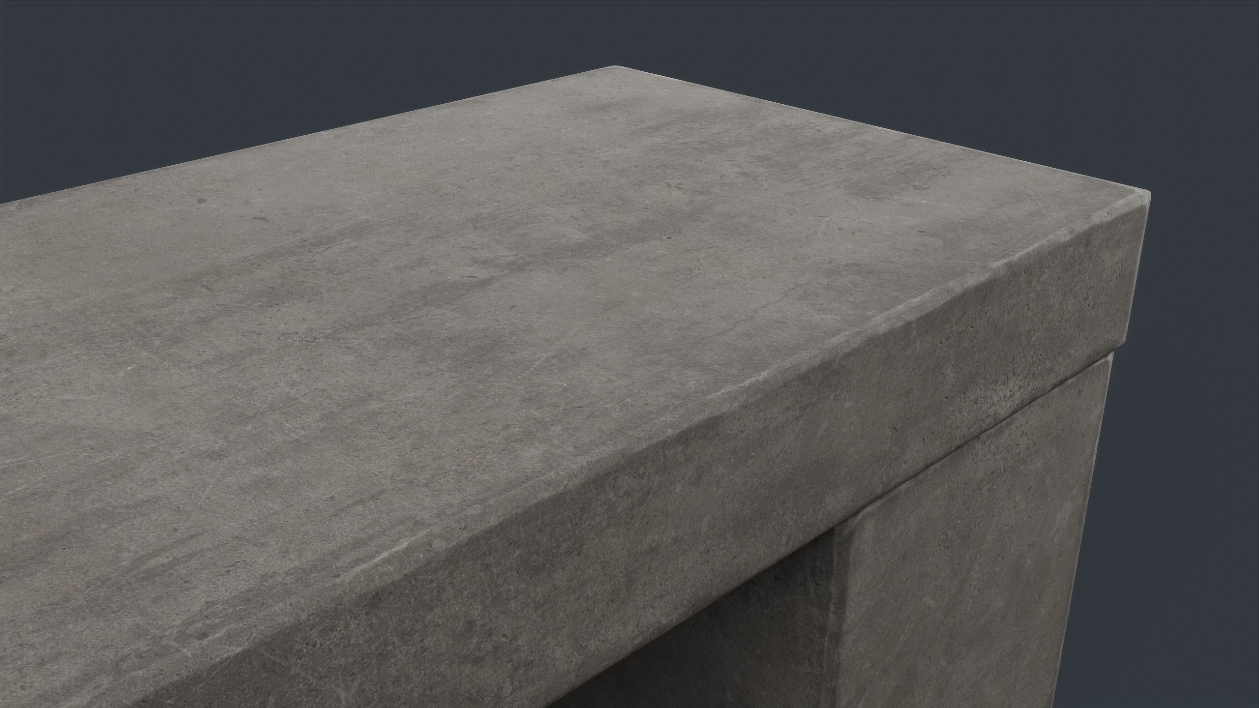 Modern Outdoor Bench 78 PBR Game Ready Low-poly 3D model_9