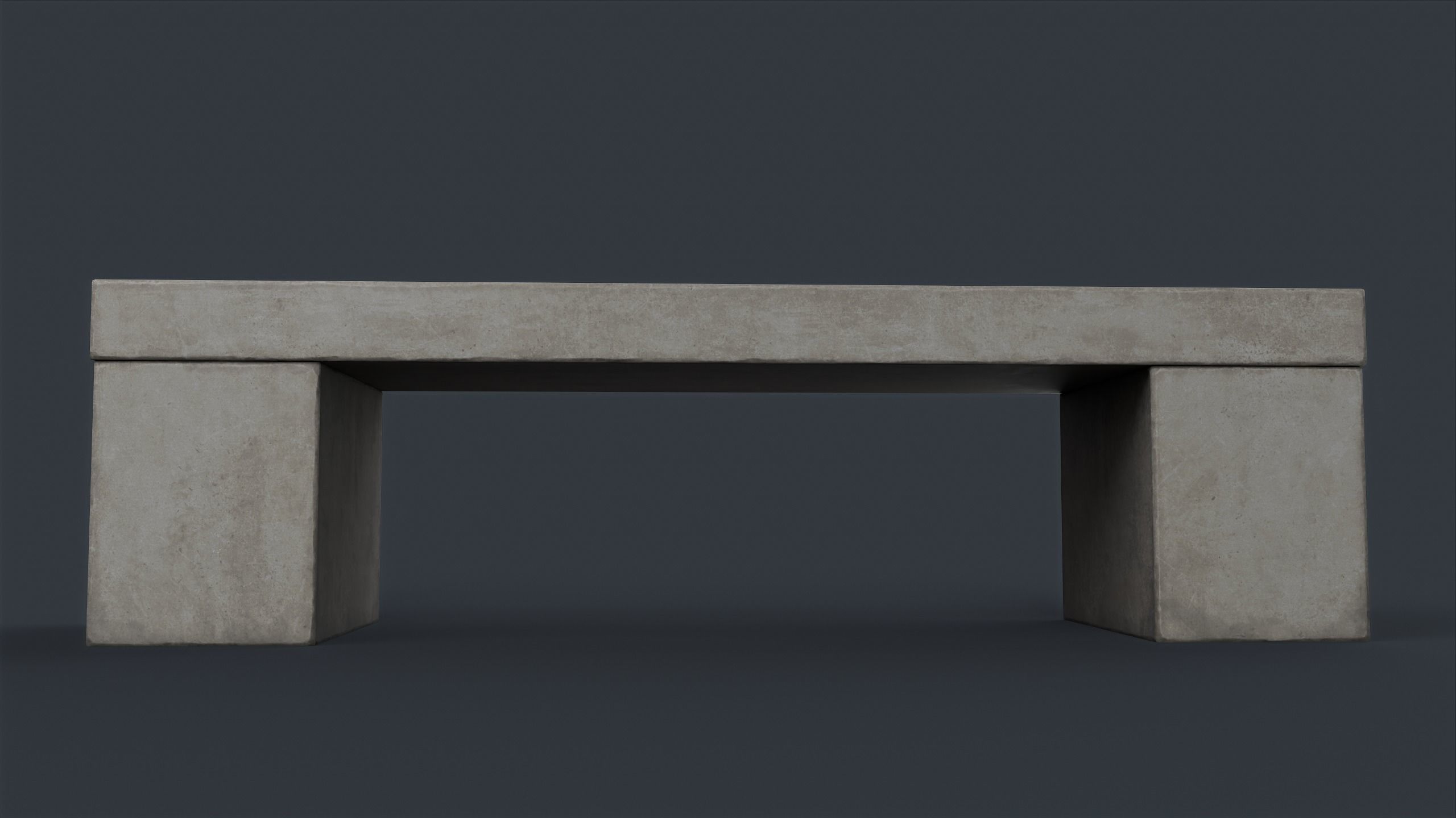 Modern Outdoor Bench 78 PBR Game Ready Low-poly 3D model_6