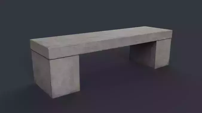 Modern Outdoor Bench 78 PBR Game Ready Low-poly 3D model