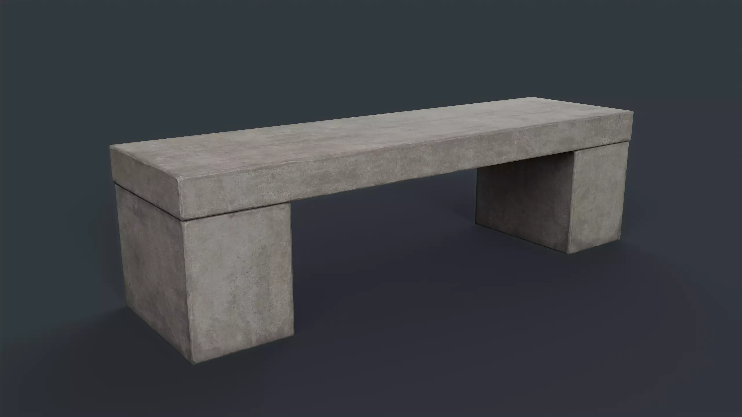 Modern Outdoor Bench 78 PBR Game Ready Low-poly 3D model_0