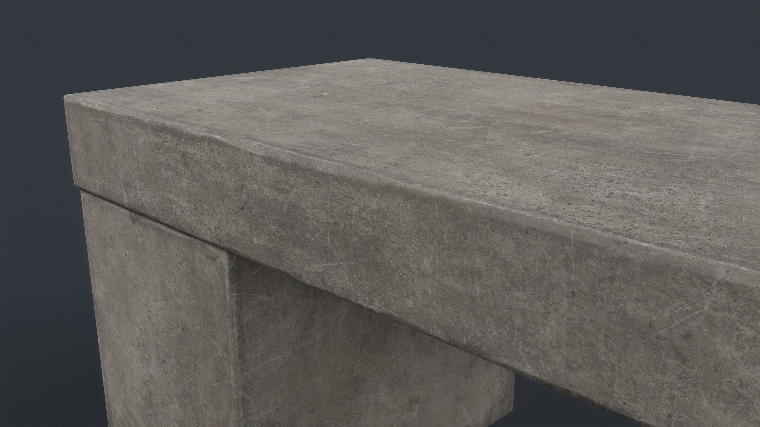 Modern Outdoor Bench 78 PBR Game Ready Low-poly 3D model_10