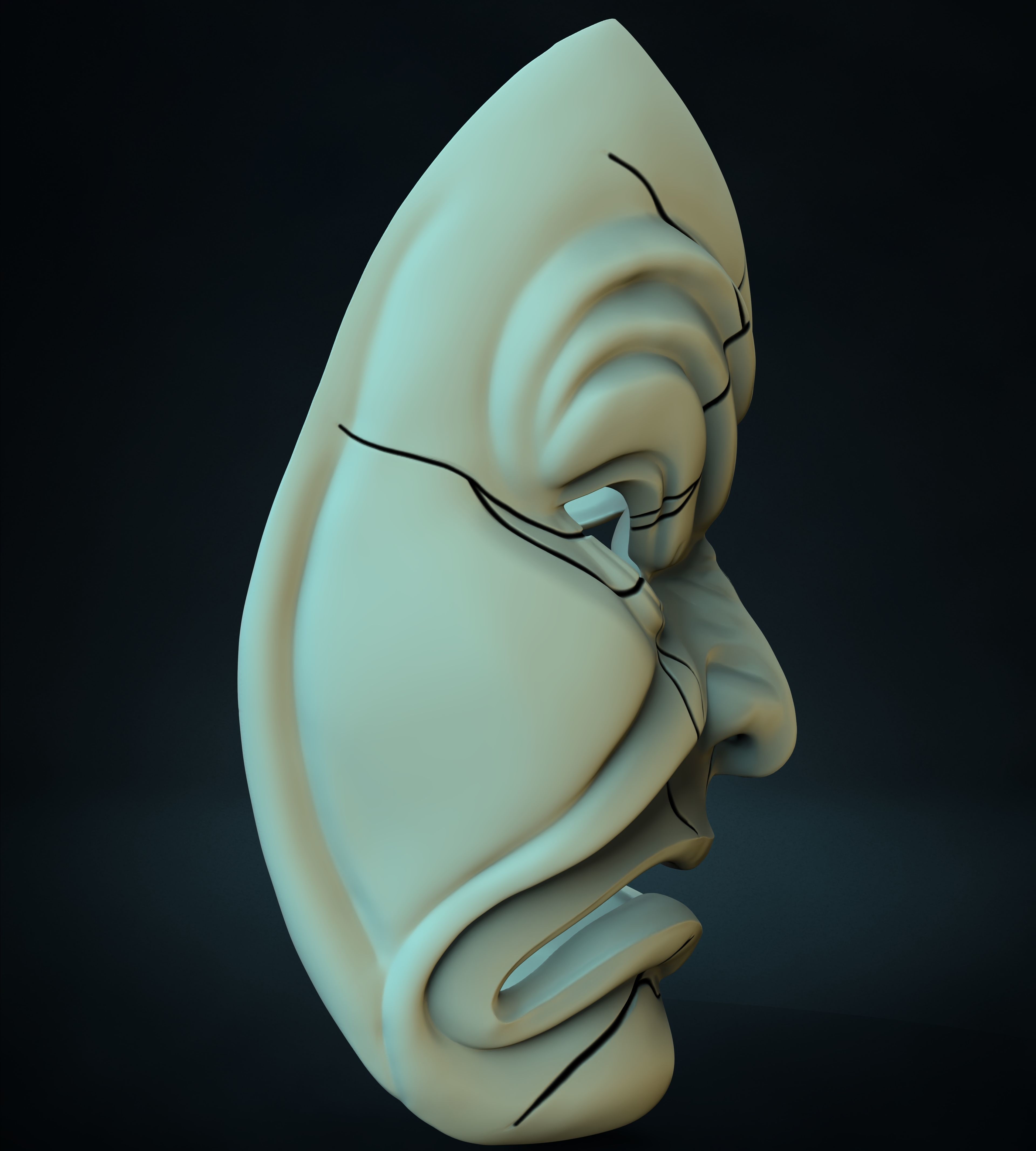 Hollywood Undead Da Karlzz Mask Low-poly 3D model_3