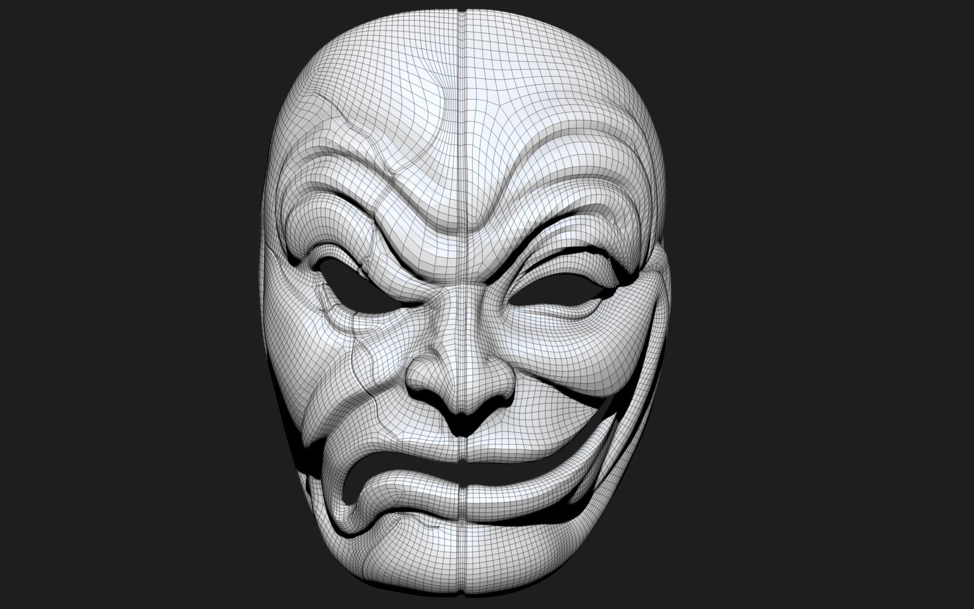 Hollywood Undead Da Karlzz Mask Low-poly 3D model_5