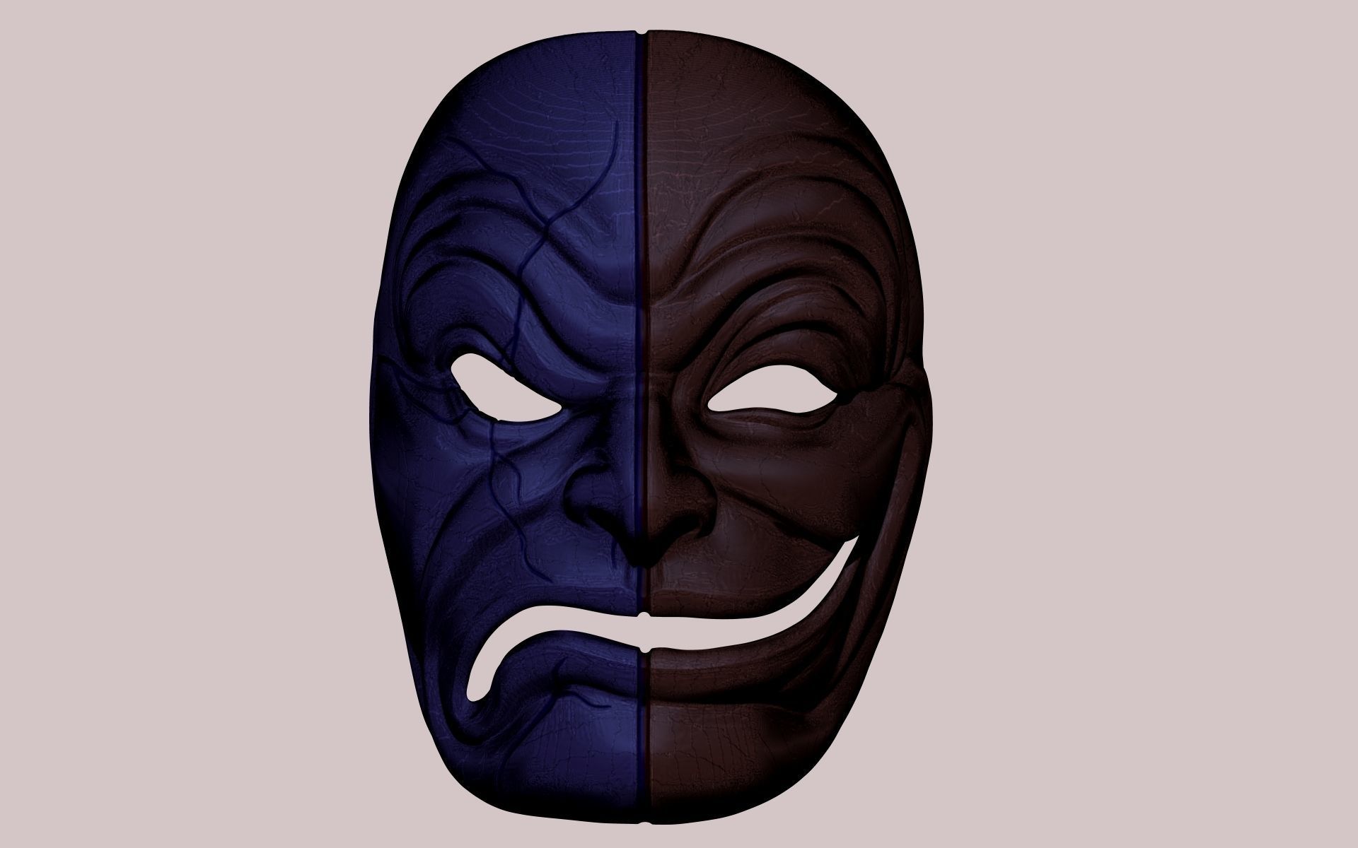 Hollywood Undead Da Karlzz Mask Low-poly 3D model_9