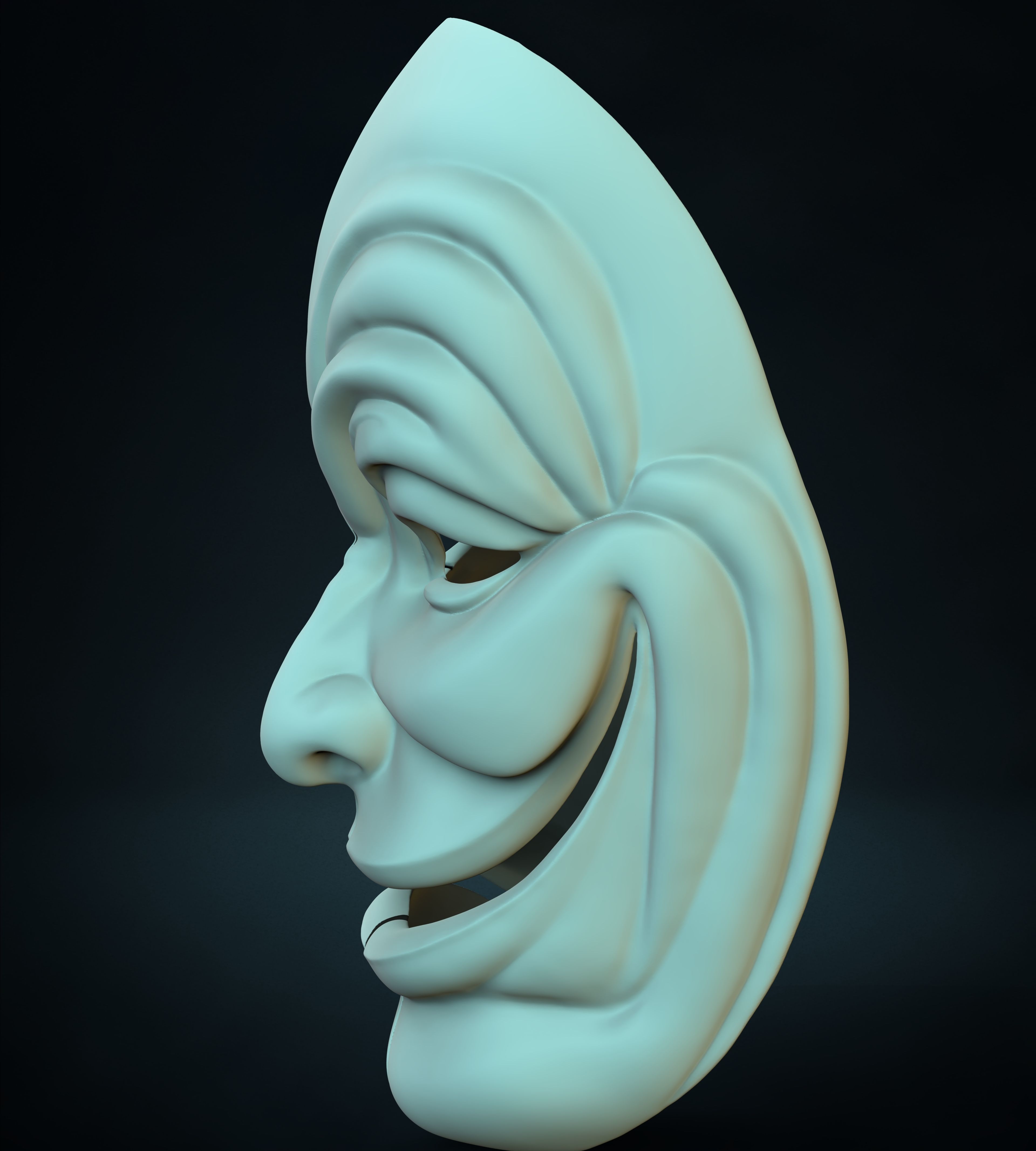 Hollywood Undead Da Karlzz Mask Low-poly 3D model_2