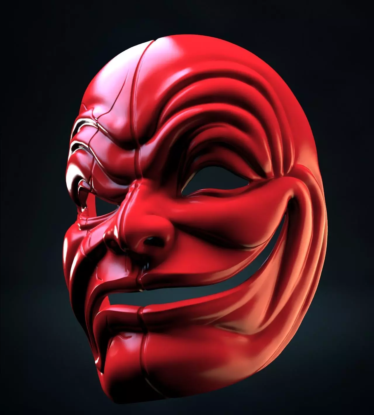 Hollywood Undead Da Karlzz Mask Low-poly 3D model_0