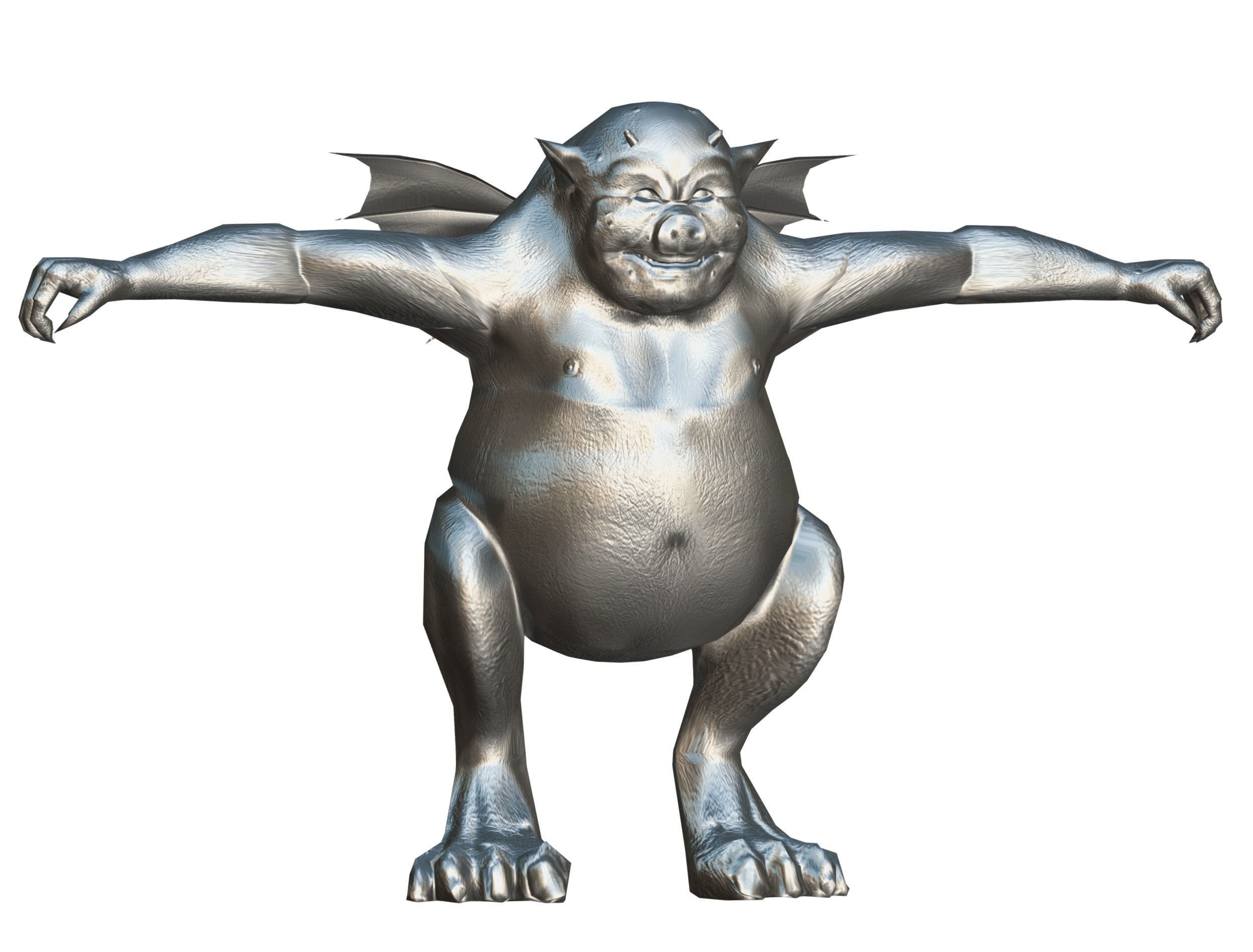 LowPoly Evil Spirit Anchutka Low-poly 3D model_18