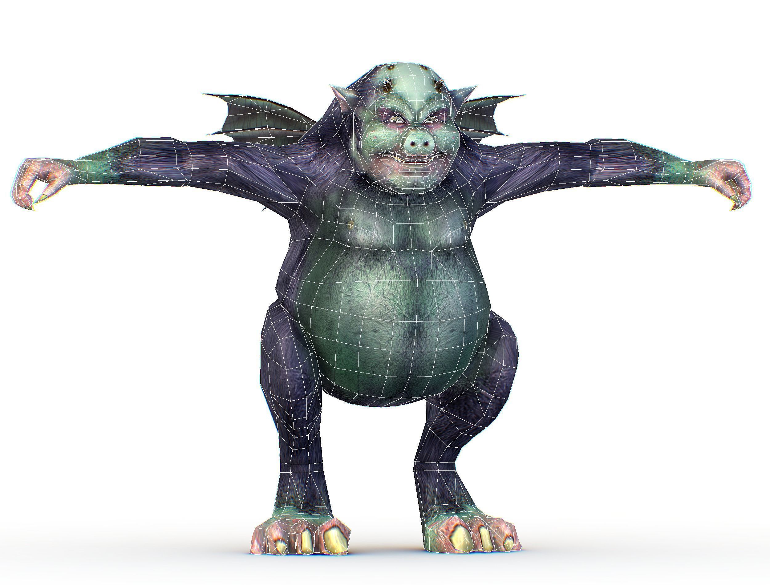 LowPoly Evil Spirit Anchutka Low-poly 3D model_16